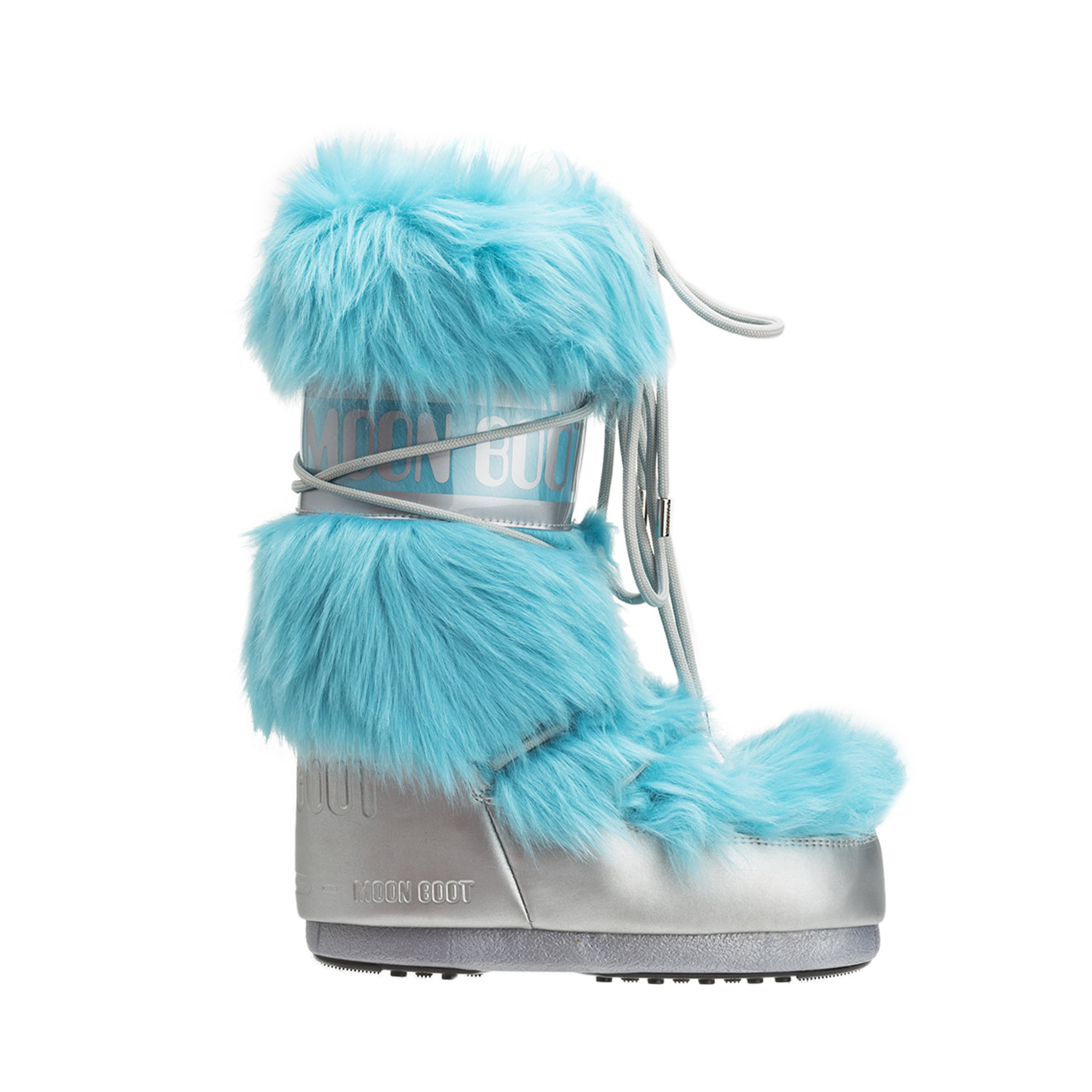 Stivali Premium pop turchese e argento Moon Boot vista0