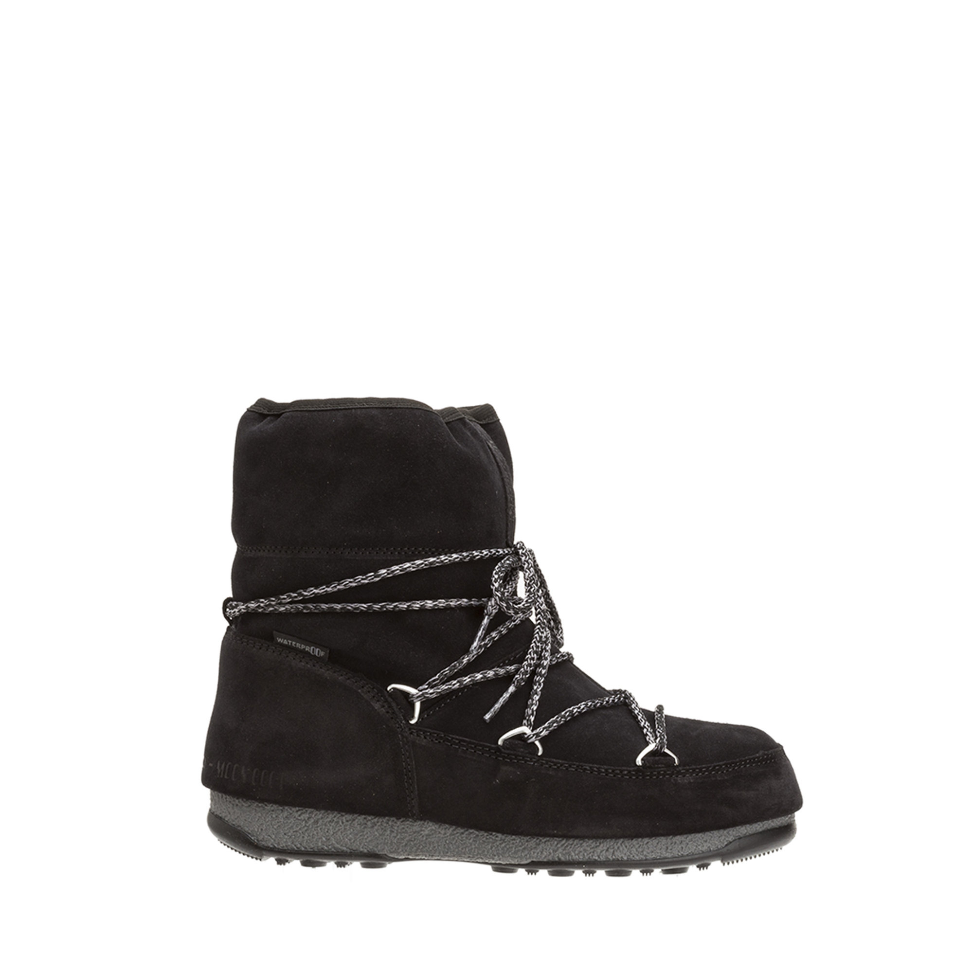 Stivali bassi in suede nero Moon Boot vista0