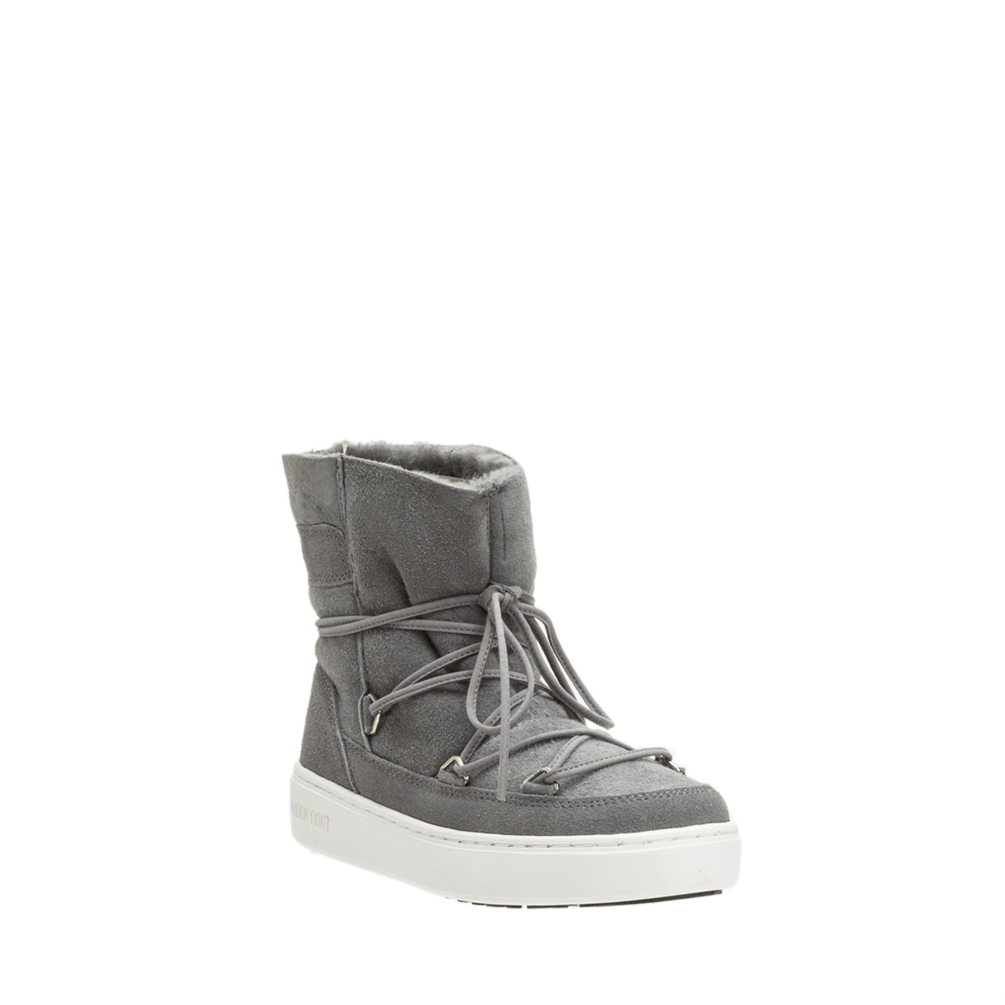 Stivaletti Pulse Jr girl shearling grigi Moon Boot vista2