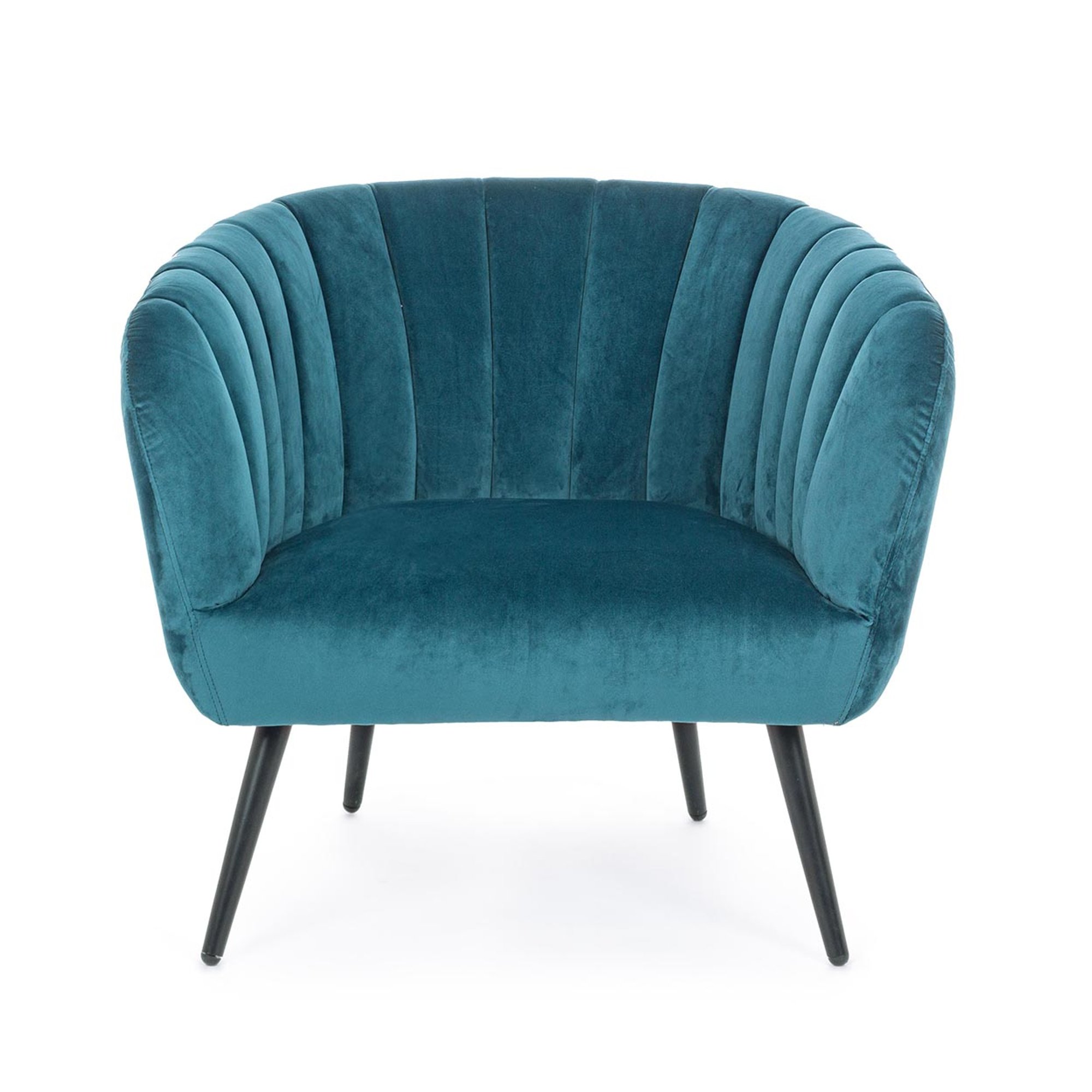 Poltrona abril, blu pavone Bizzotto - 2019 vista1