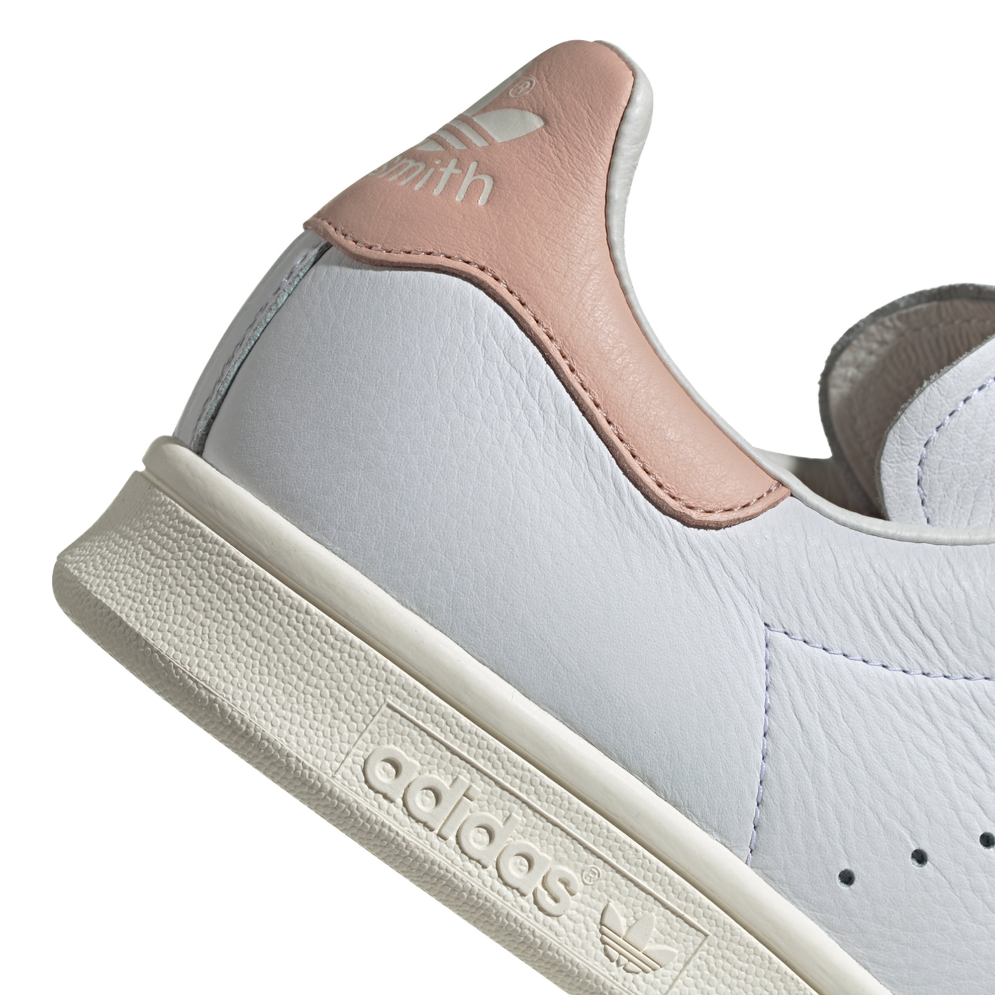 Scarpe Stan Smith bianche e rosa ADIDAS vista3