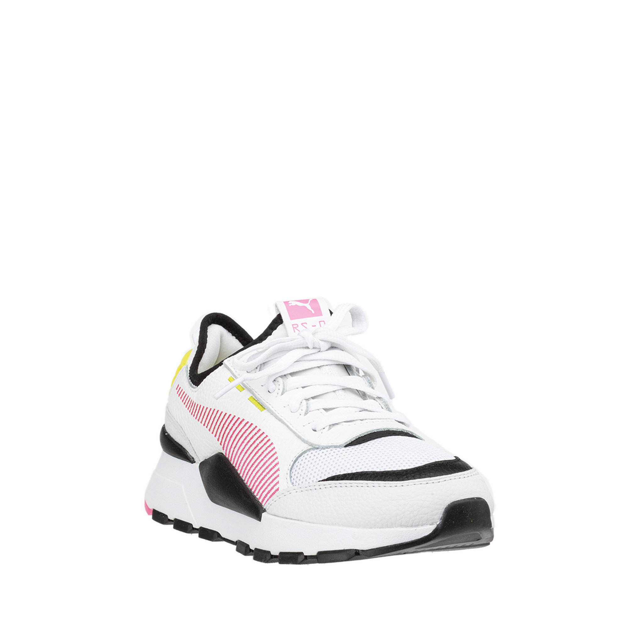 Sneakers RS-0 Re-invention bianche, rosa e giallo fluo Puma vista2