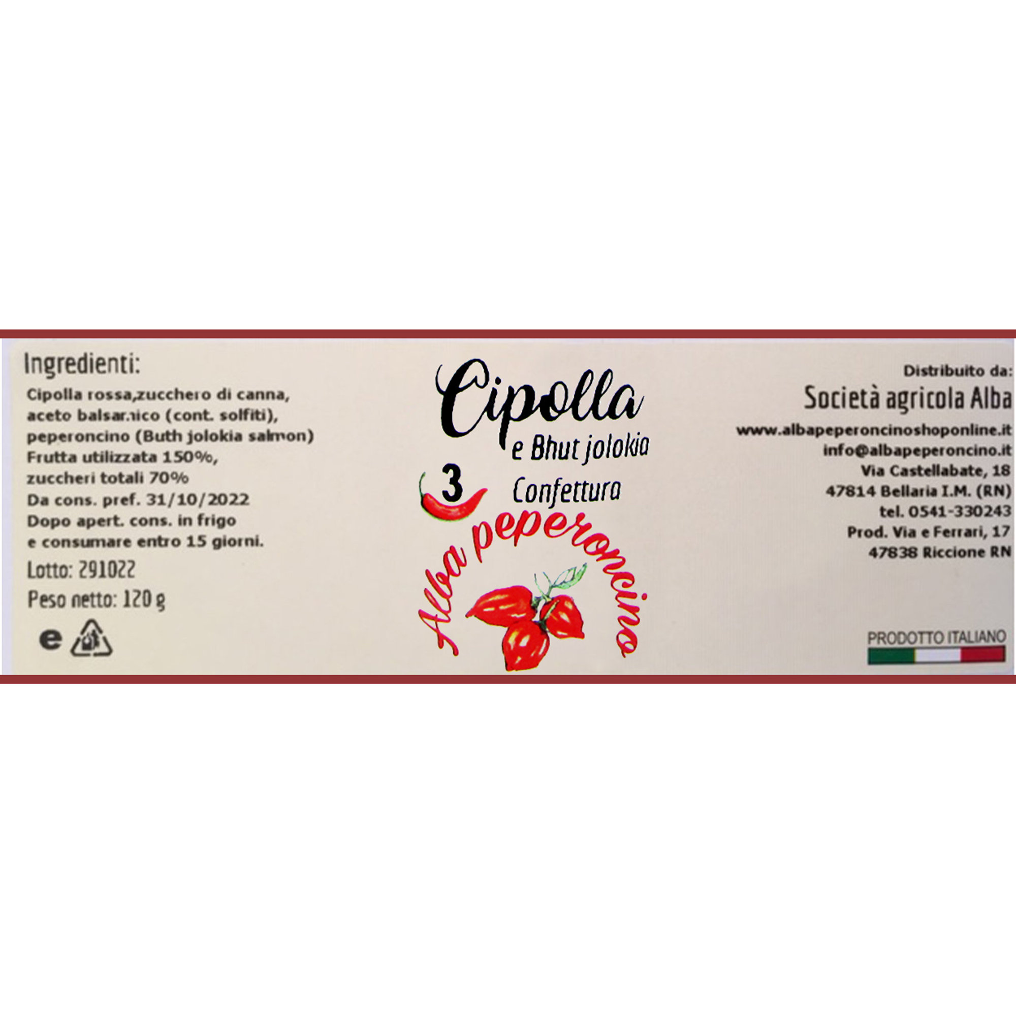 Kit Confetture 100 gr: 1 Fichi e Viagra Cileno - 1 Cipolle e Bhut Jolokia - 1 Pere e Habanero Alba Peperoncino vista4