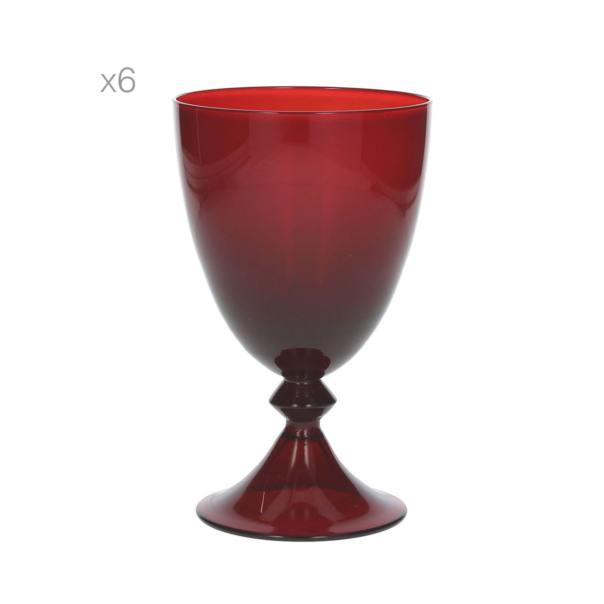 Set da 6 calice cc 380 Agatha, rosso Tognana Natale vista0