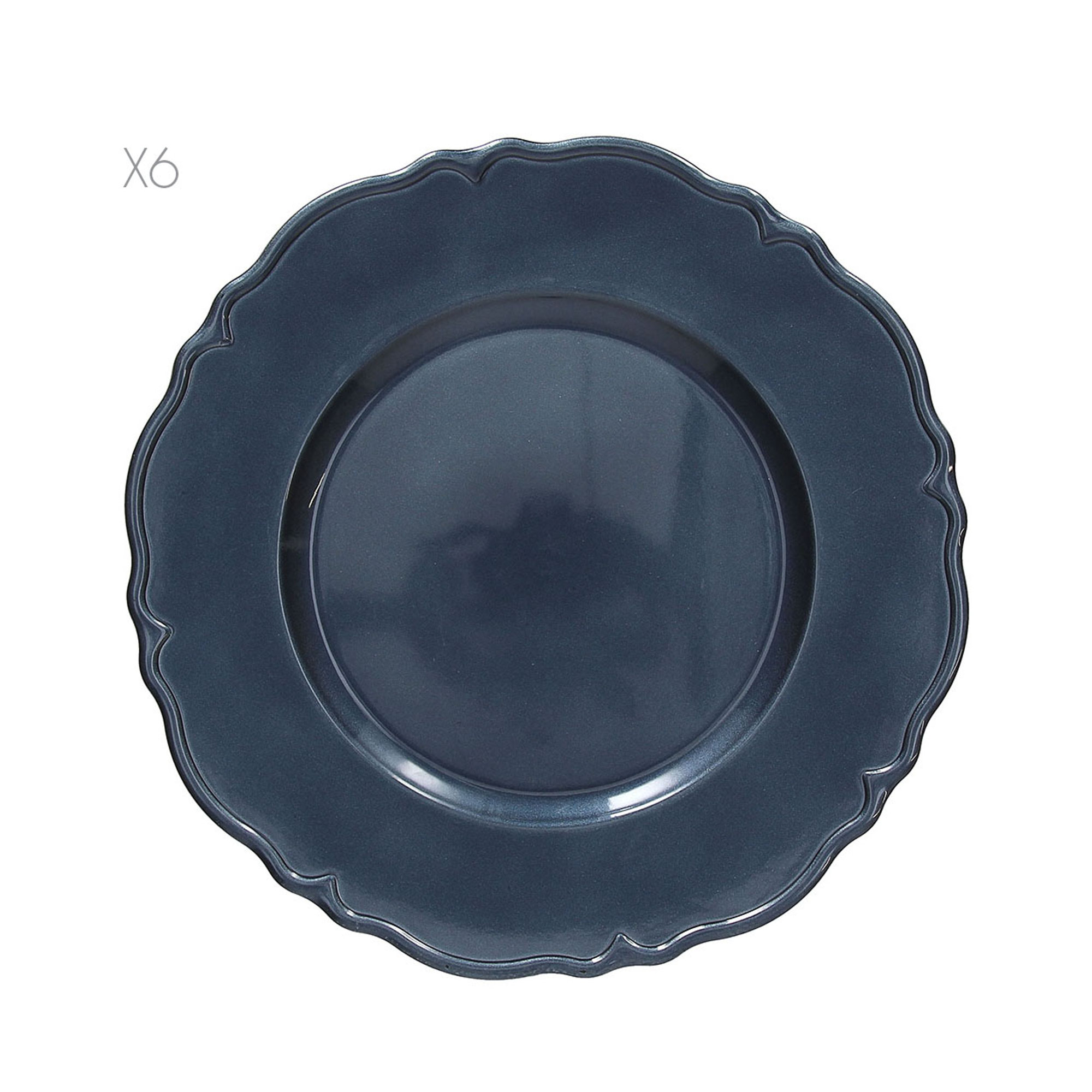 Set da 6 ruby - sottopiatto serving blu Tognana Natale vista0