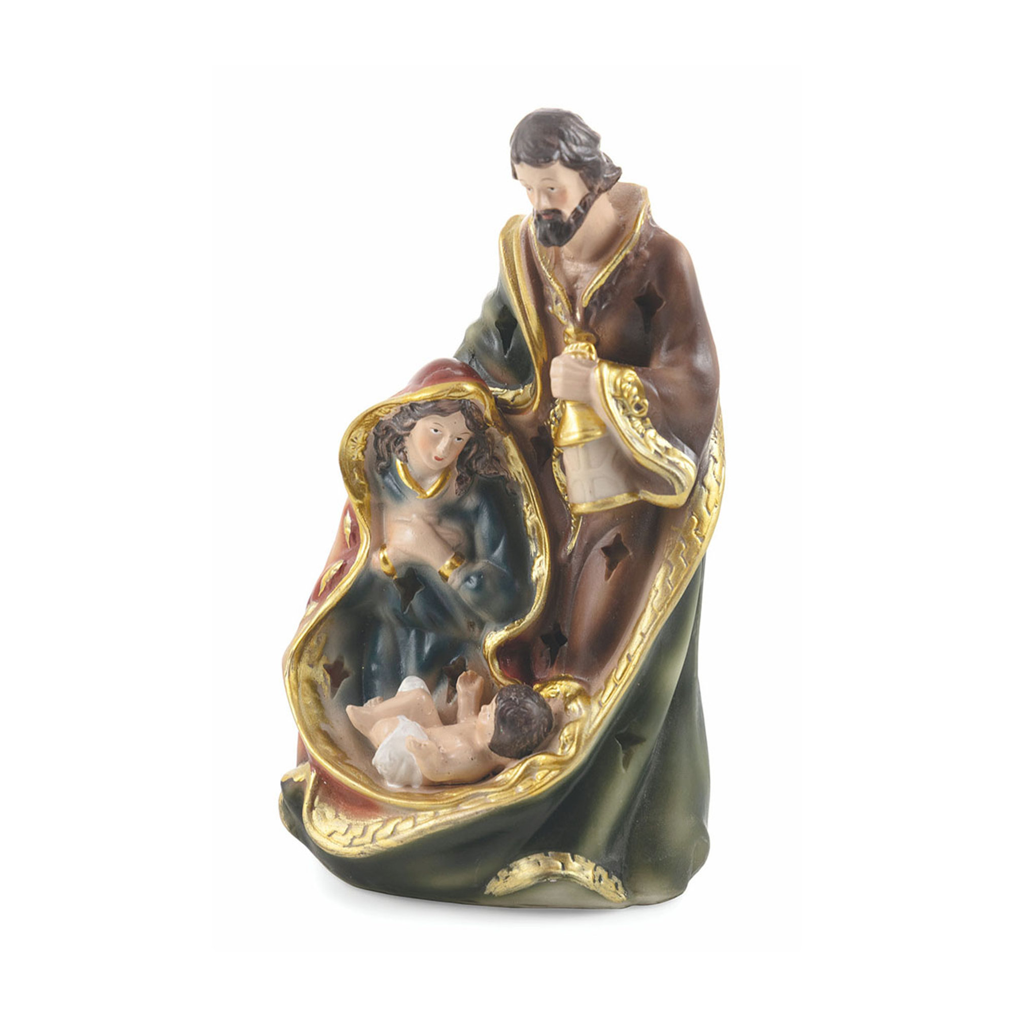 Natività mantello oro Feste a tavola vista0