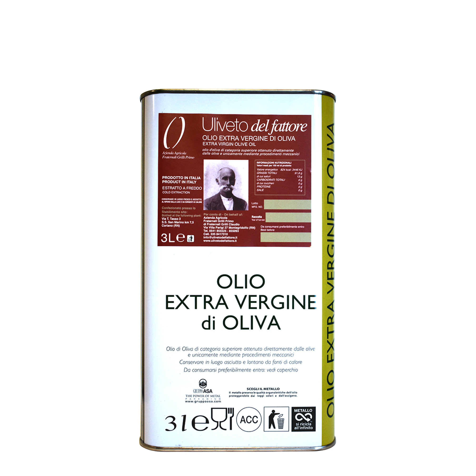 1 latta 3  lt. - Olivaggio Blend Uliveto del Fattore vista0