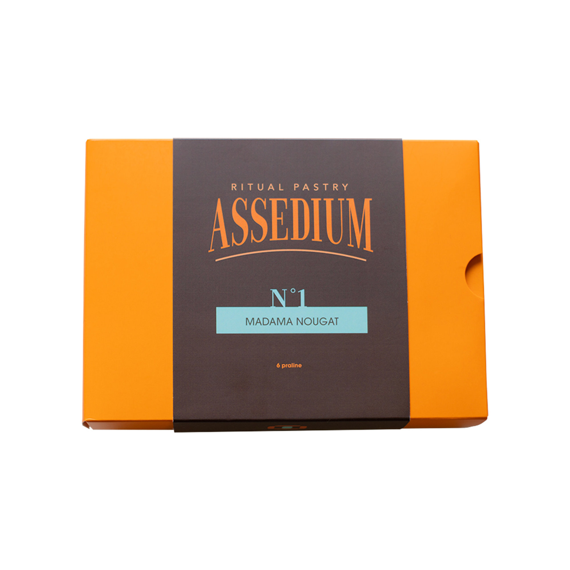 1 box da 6 pezzi -  "Madama Nougat" Praline al Torrone e cioccolato Assedium RItual Pastry vista1