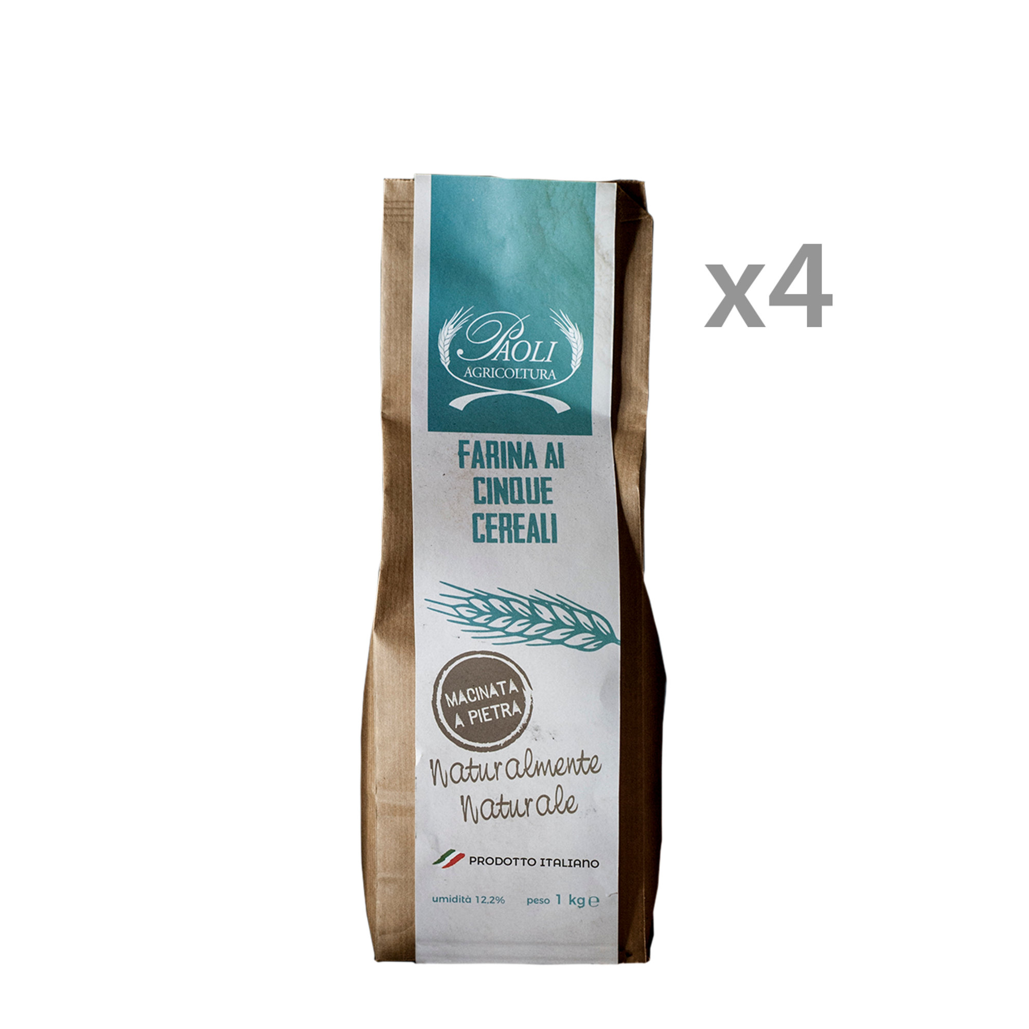 4 paquetes de 1 kg - 5 harina de cereales Paoli Agricoltura vista0