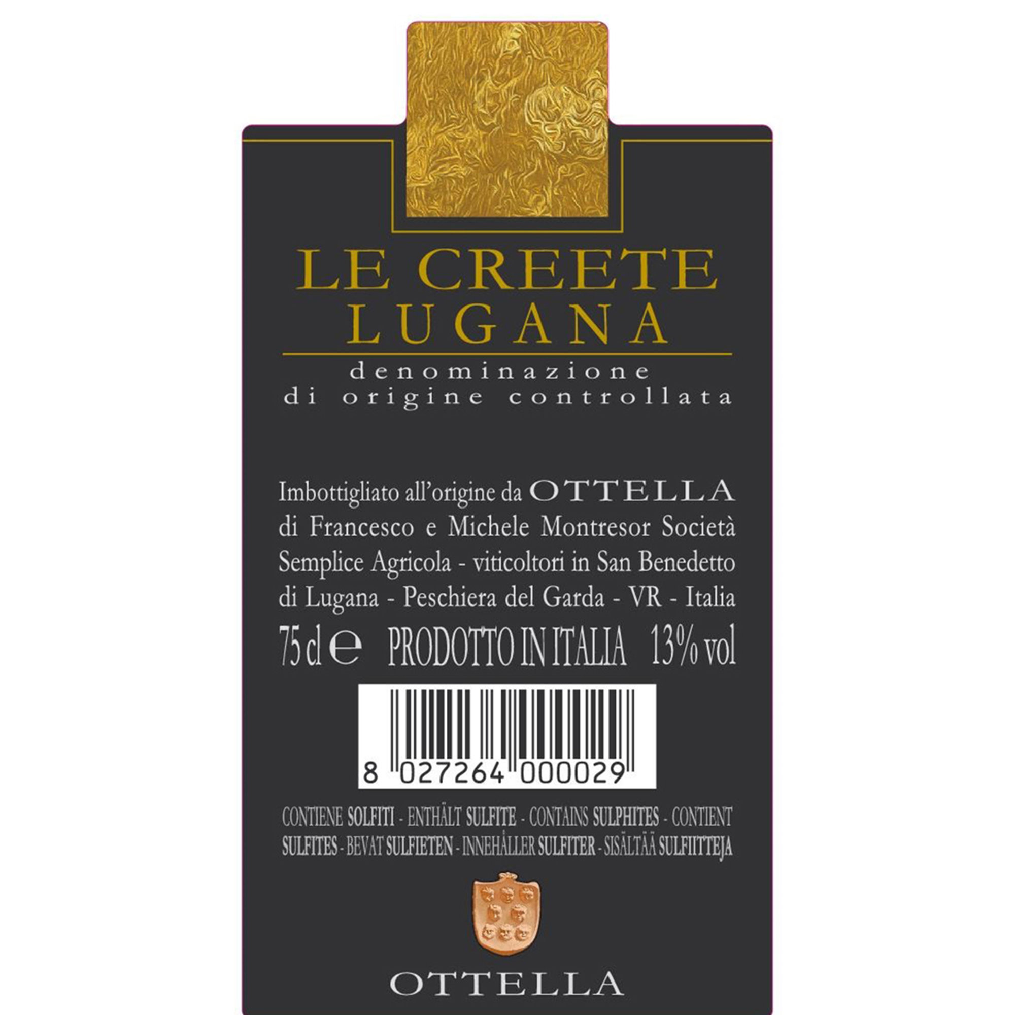 3 bottiglie miste: "Backtosilence" Lugana DOC 2020 - "Le Creete" Lugana DOC 2019 - "Molceo" Lugana DOC Riserva 2018 Ottella vista4