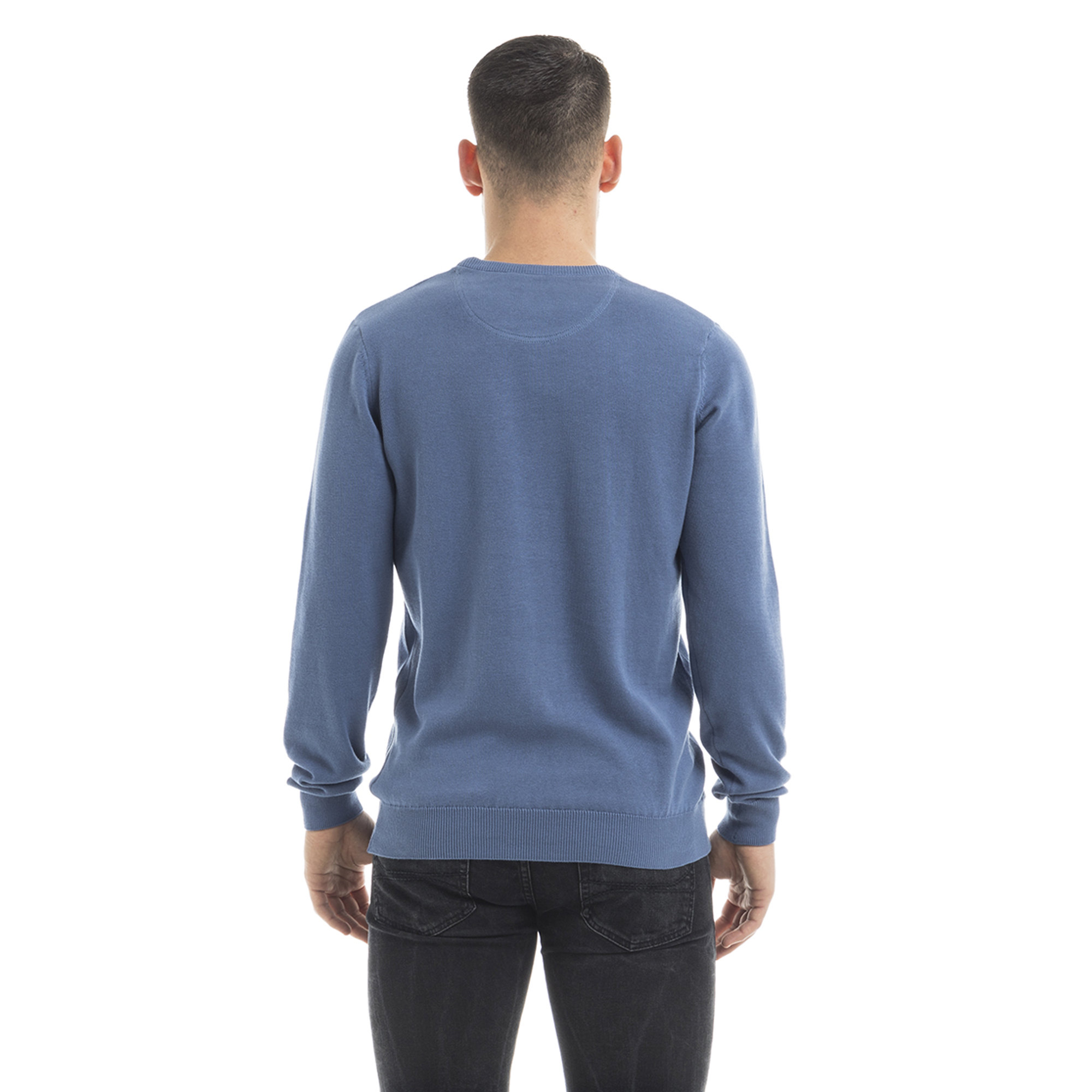 Pullover girocollo blu avio Lacoste vista1