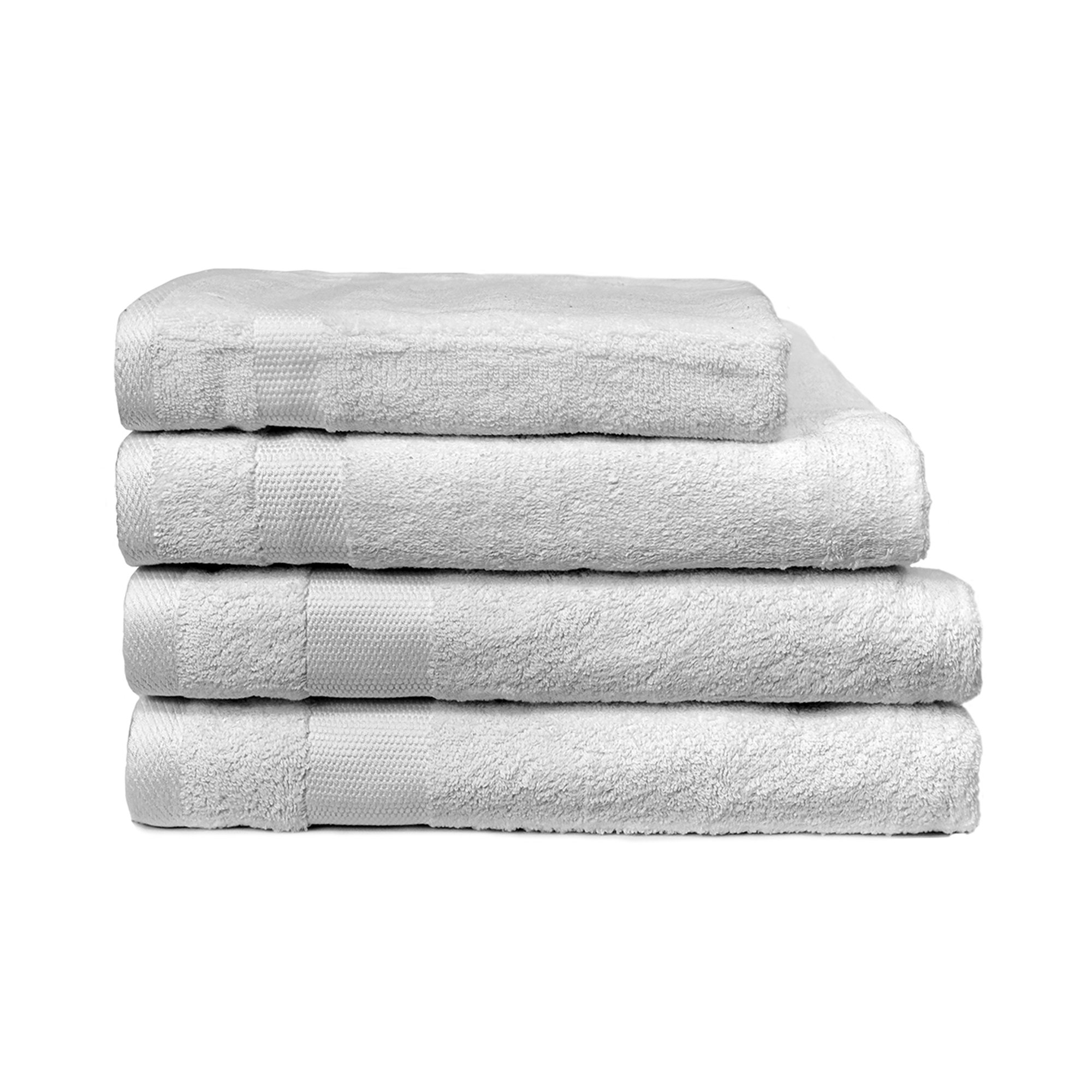MB HOME Set spugna 100% cotone ospite+salvietta, bianco Avvolgente cotone vista1