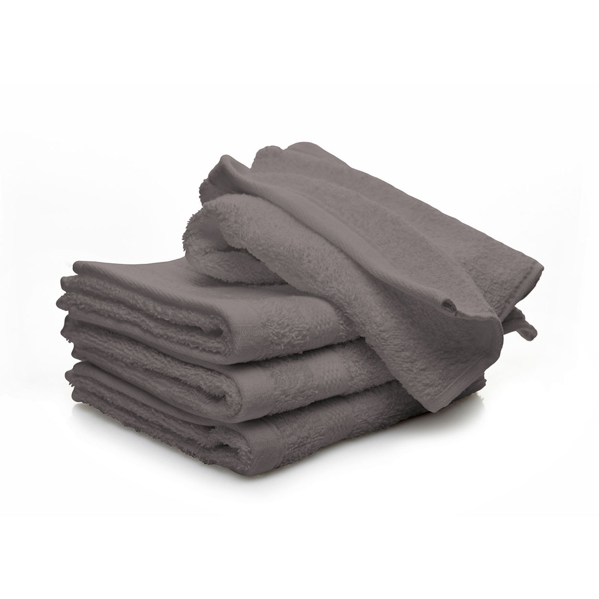 MB HOME Set spugna 100% cotone ospite+salvietta, tortora Avvolgente cotone vista0