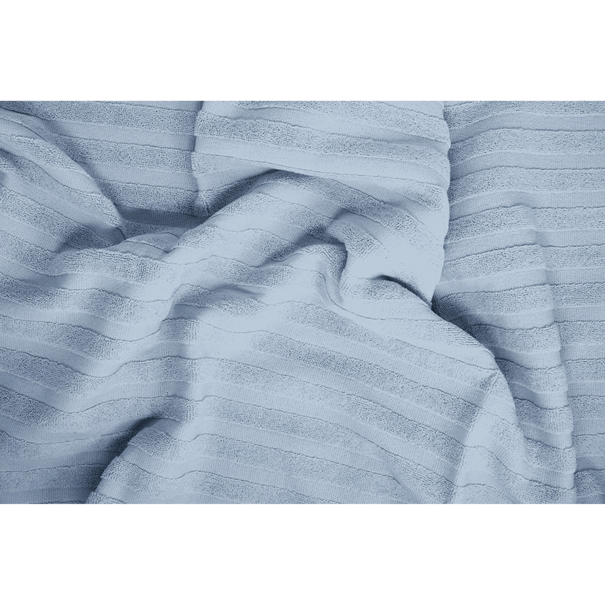 SALLYHORIZON Set spugna 100% cotone ospite + salvietta, azzurro Avvolgente cotone vista1