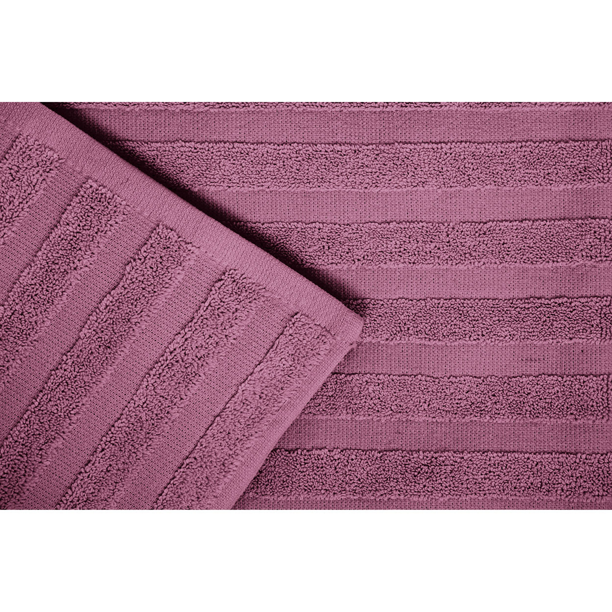 SALLYHORIZON Set spugna 100% cotone ospite + salvietta, rosa antico Avvolgente cotone vista2