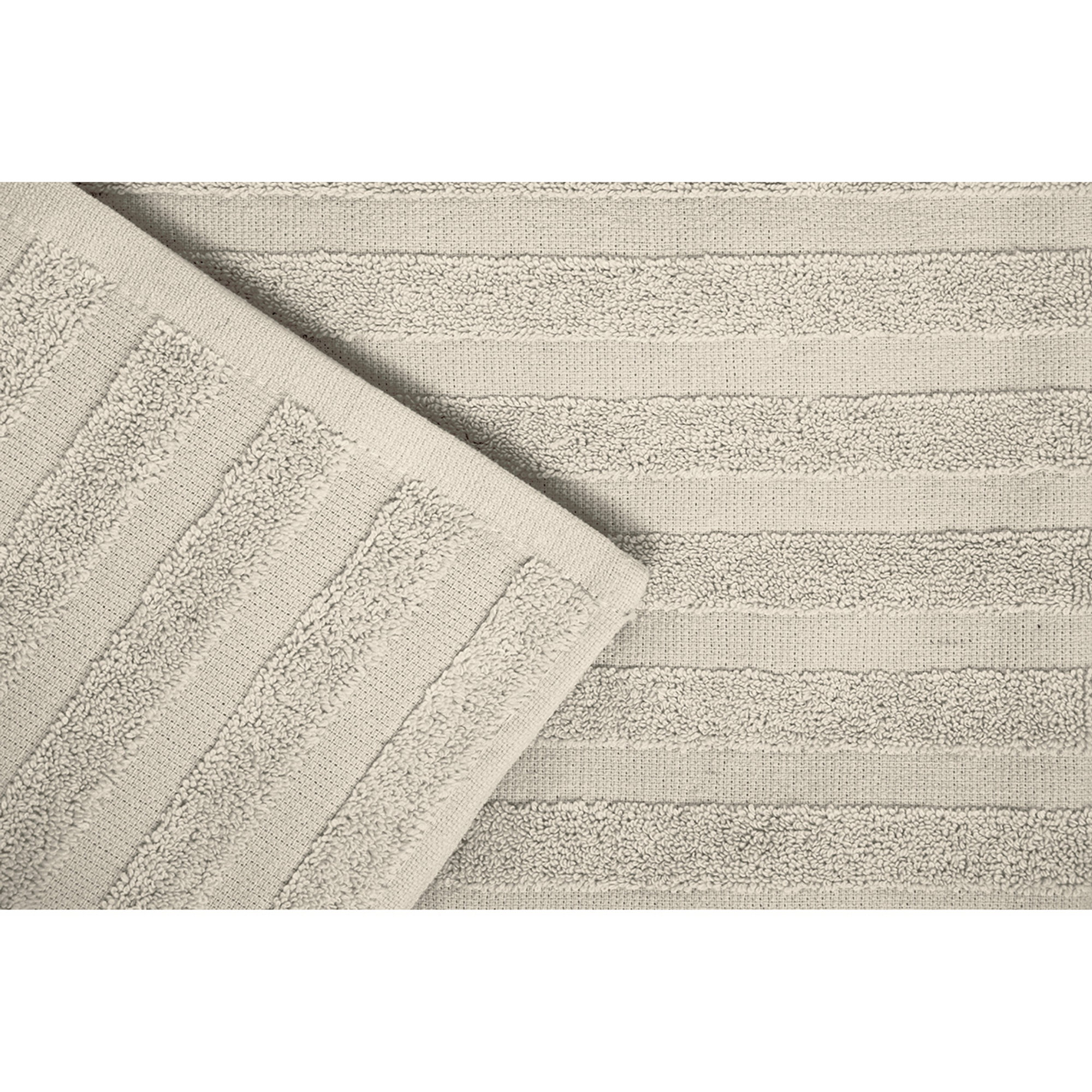 SALLYHORIZON Set spugna 100% cotone ospite + salvietta, crema Avvolgente cotone vista2