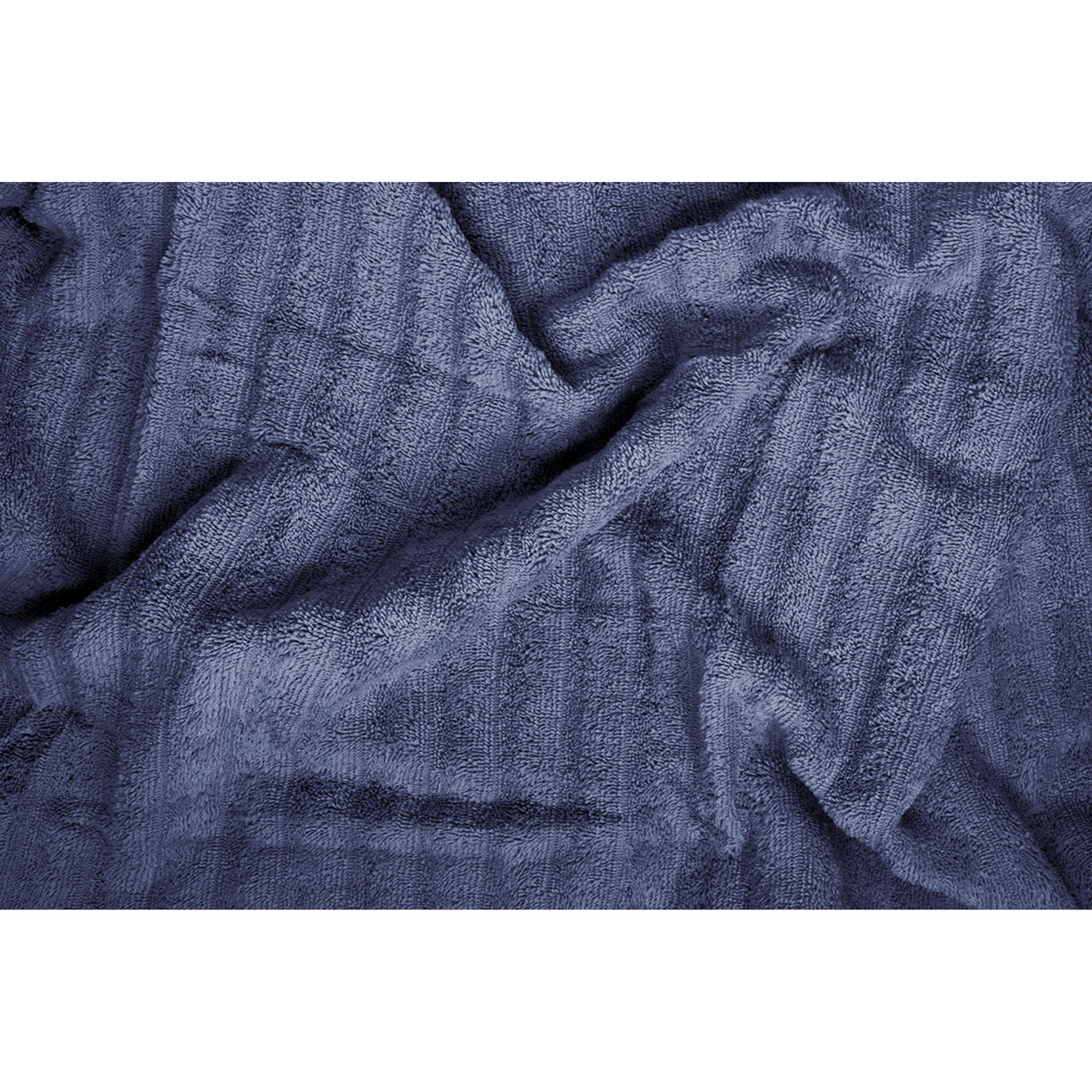 SALLYLINES Set spugna 100% cotone ospite + salvietta, denim blu Avvolgente cotone vista3