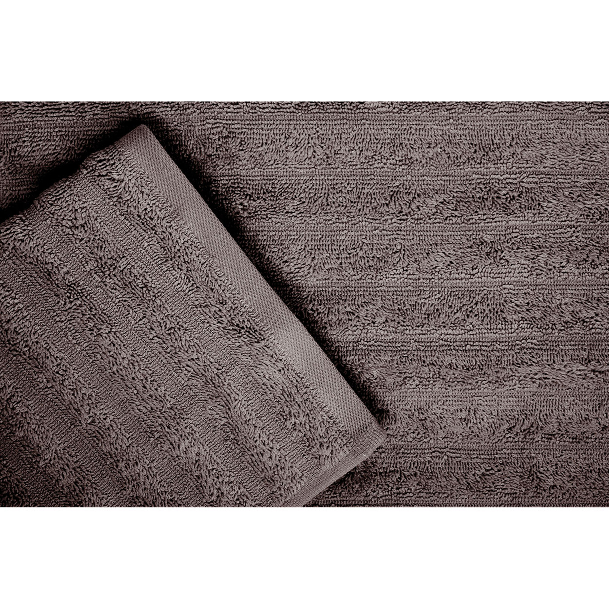 SALLYLINES Set spugna 100% cotone ospite + salvietta, tortora Avvolgente cotone vista2