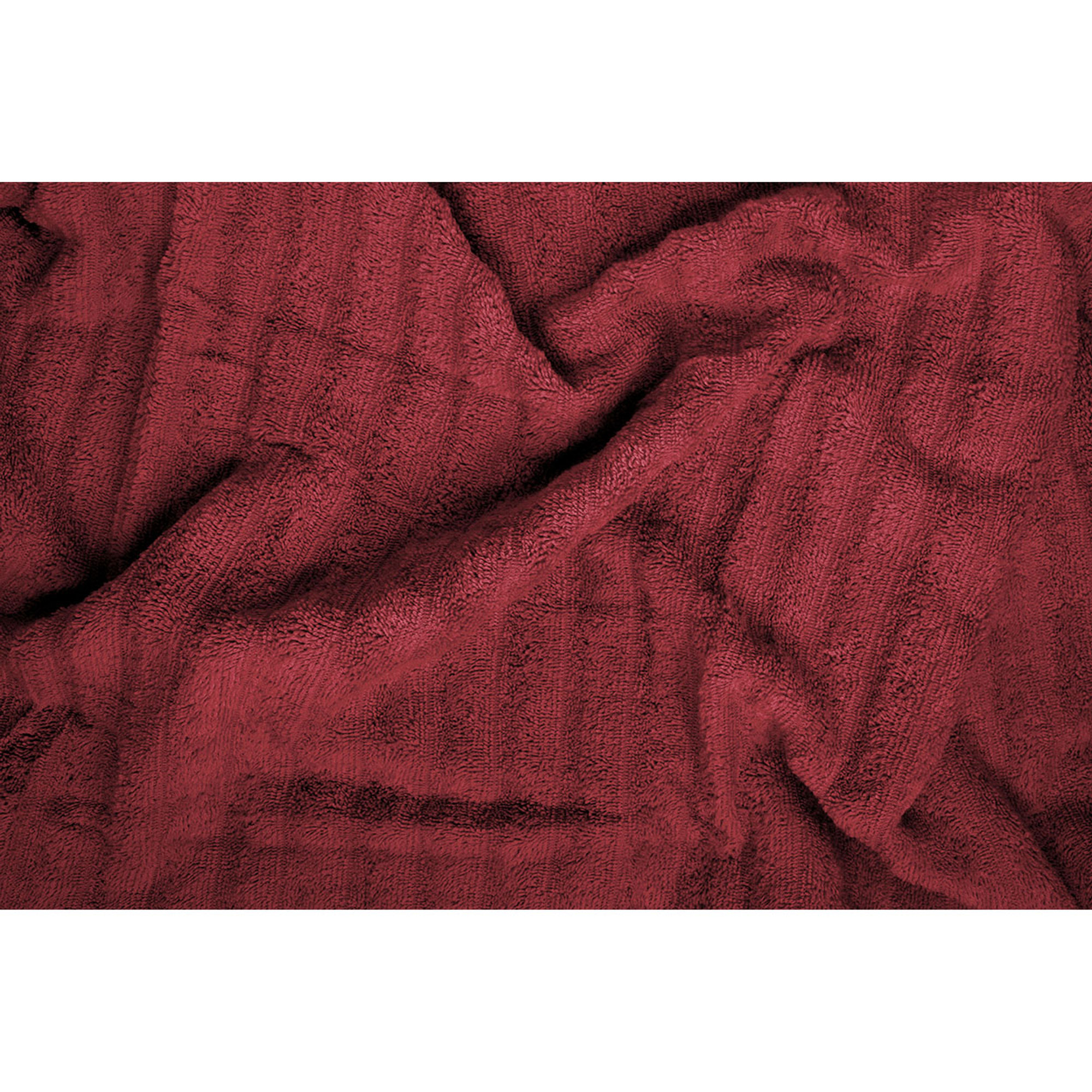 SALLYLINES Set spugna 100% cotone ospite + salvietta, bordeaux Avvolgente cotone vista2