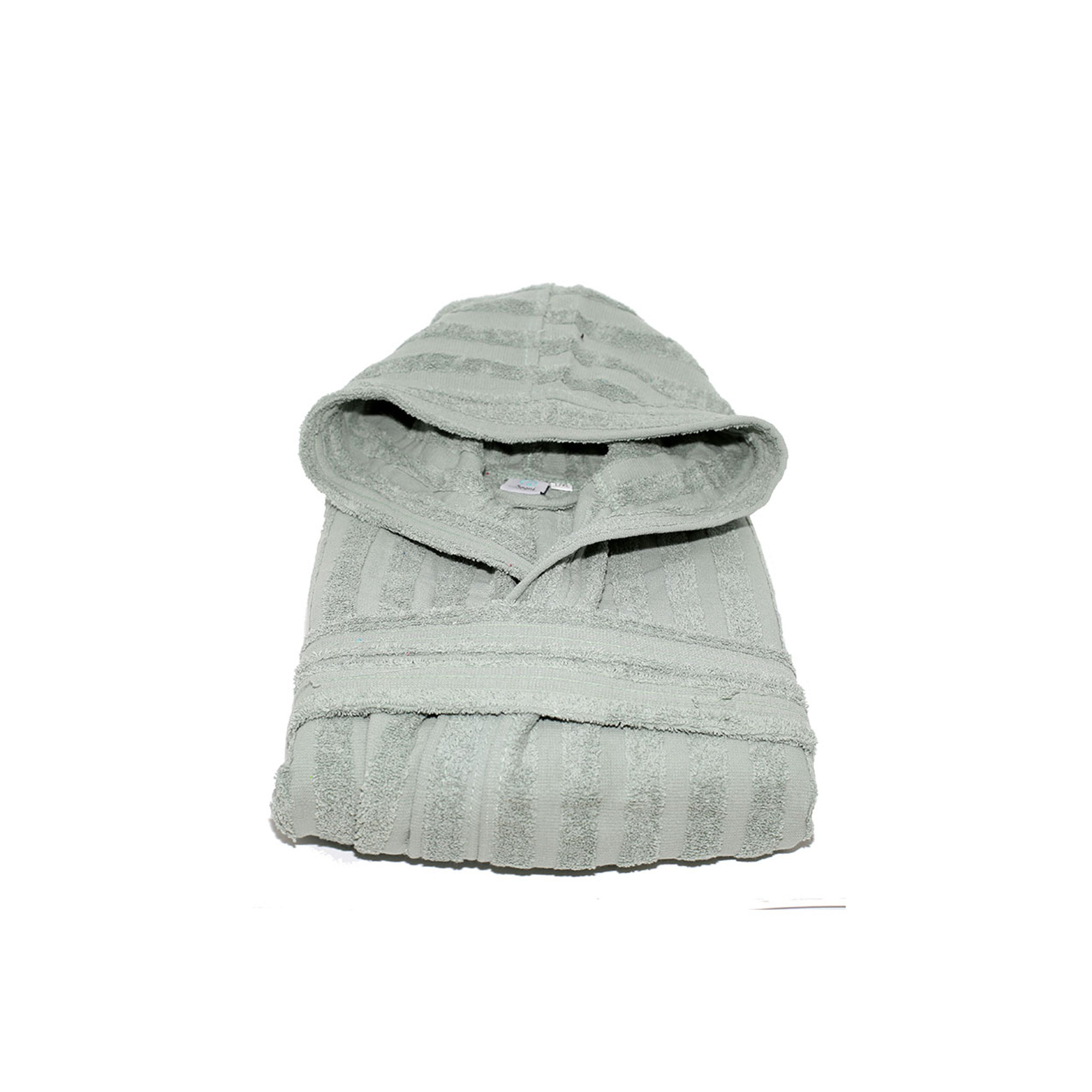 SALLYHORIZON Accappatoio Jacquard in spugna 100% cotone, salvia Avvolgente cotone vista0