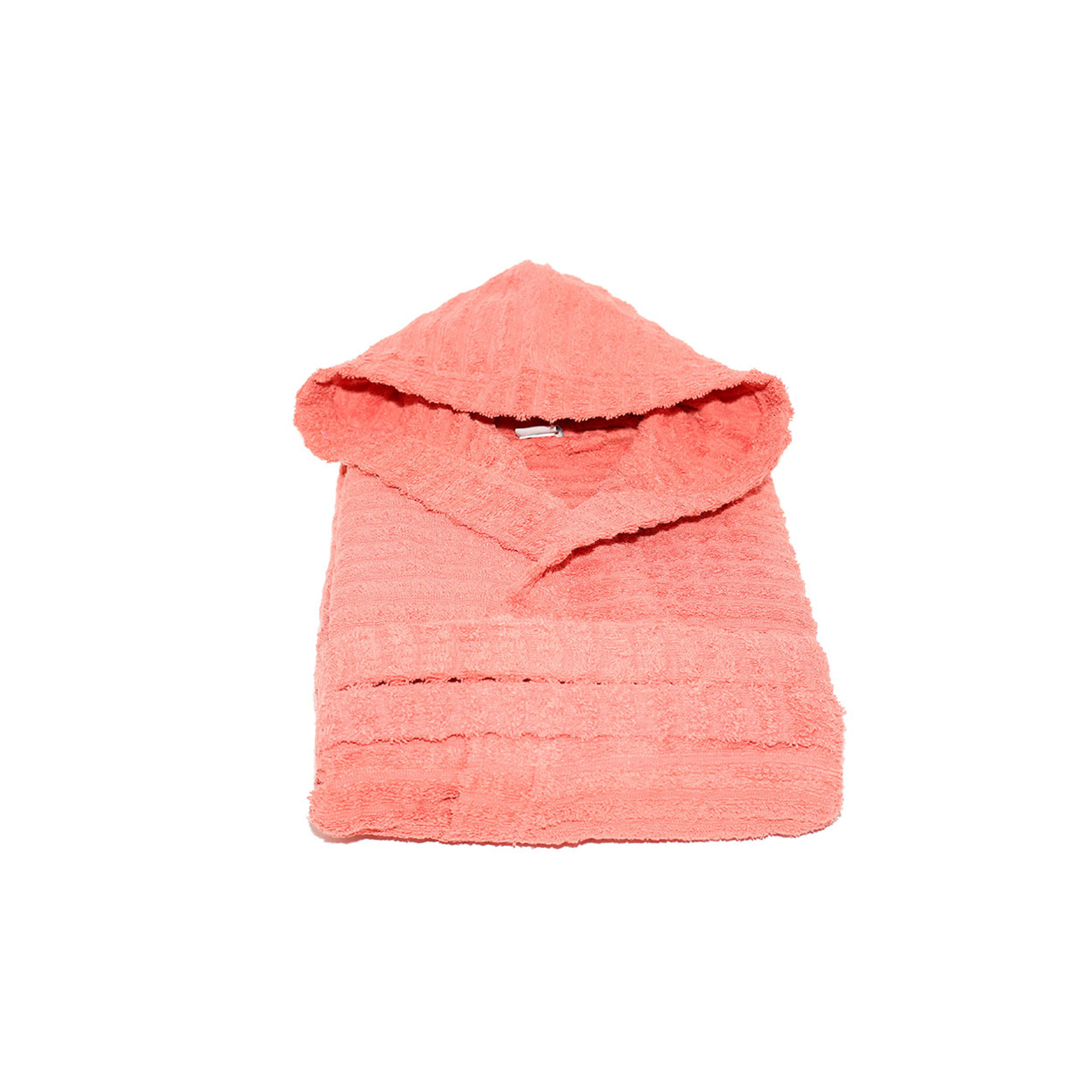SALLYLINES Accappatoio Jacquard in spugna 100% cotone, salmone Avvolgente cotone vista0