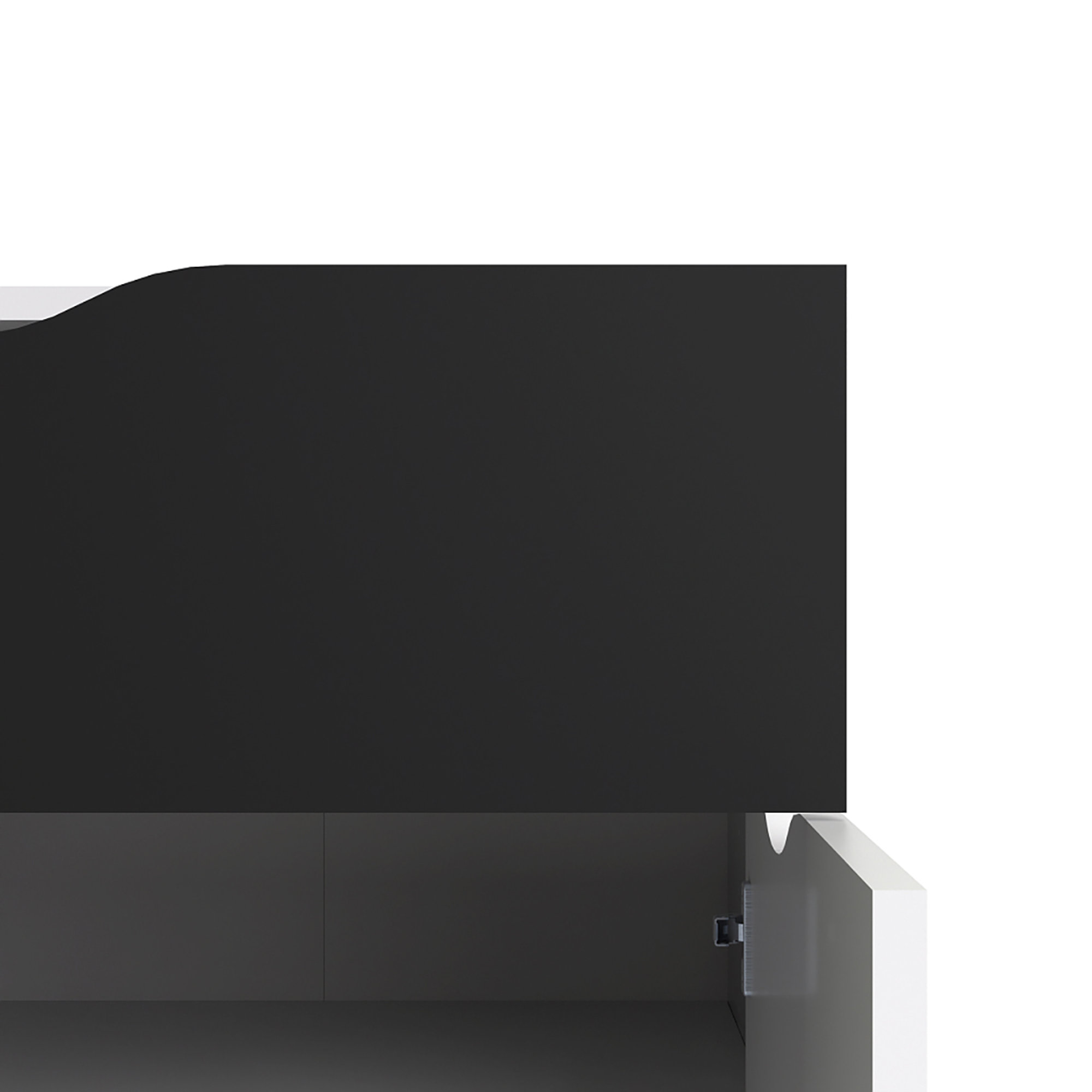 Credenza 2 ante 1 cassetto, bianco/nero White House vista5