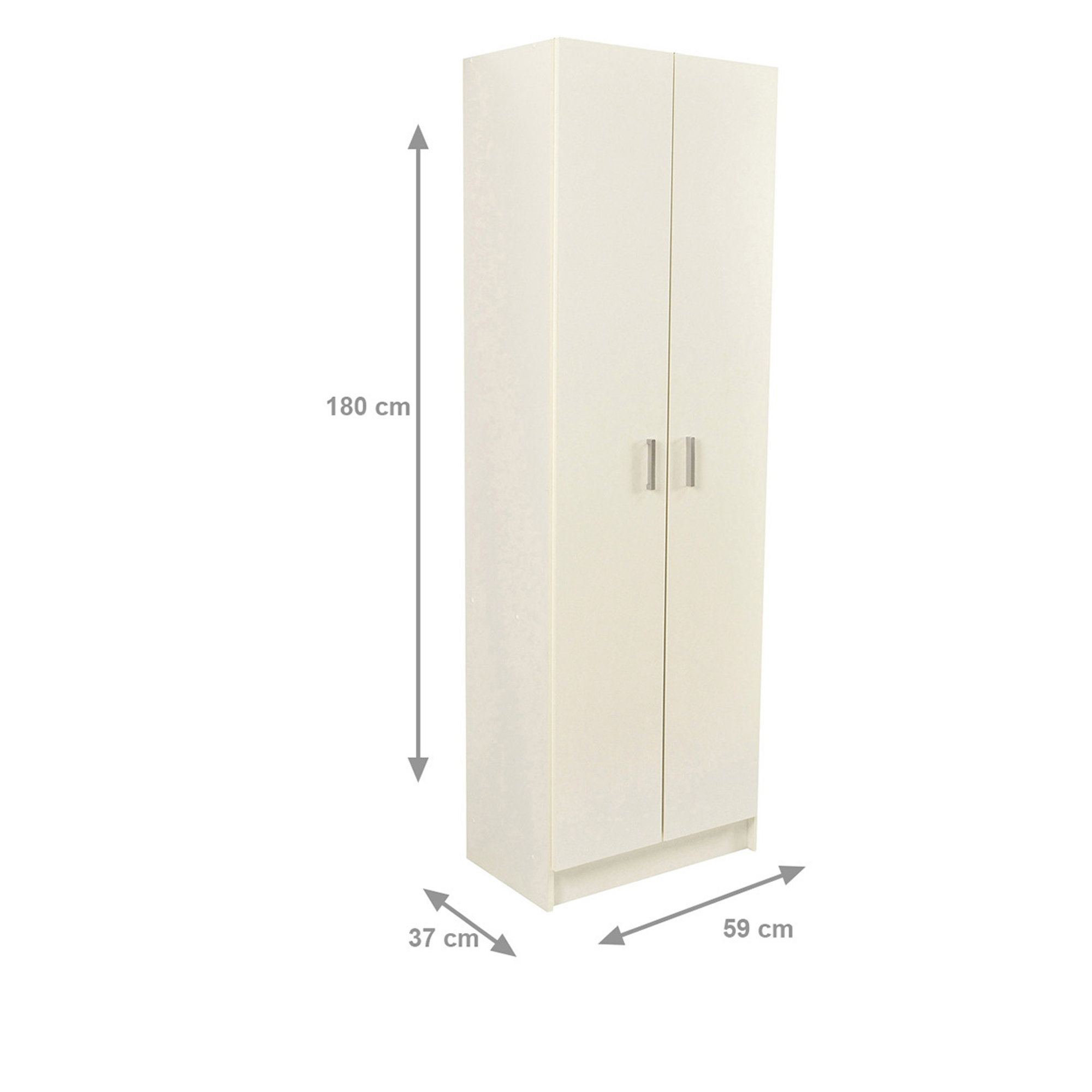 Mobile multiuso 2 ante in laminato, bianco White House vista3