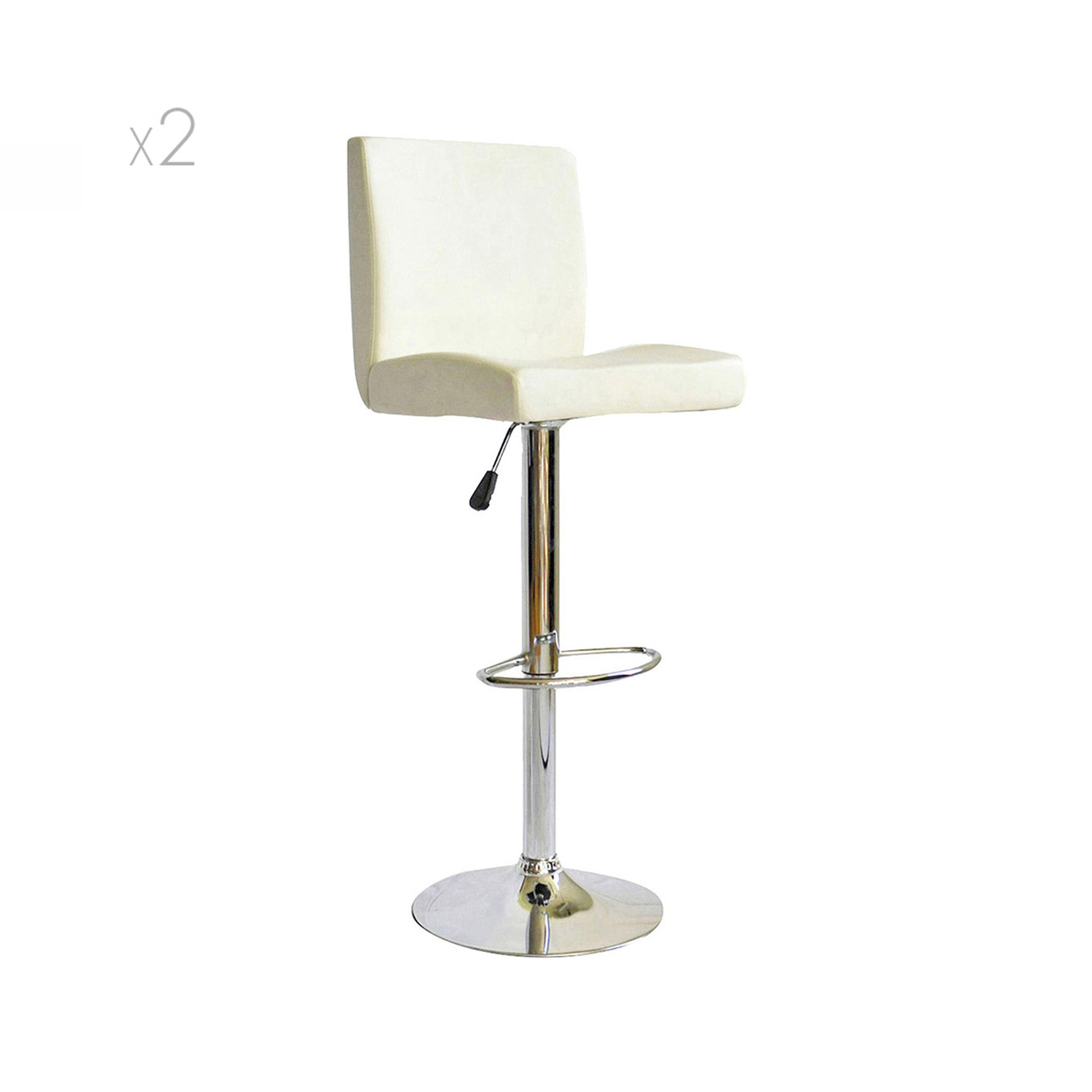 Set 2 sgabelli imbottiti, bianco White House vista0