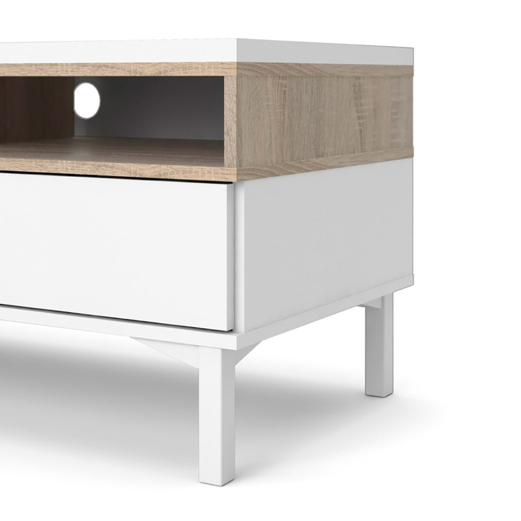Mobile porta tv, bianco/naturale White House vista5