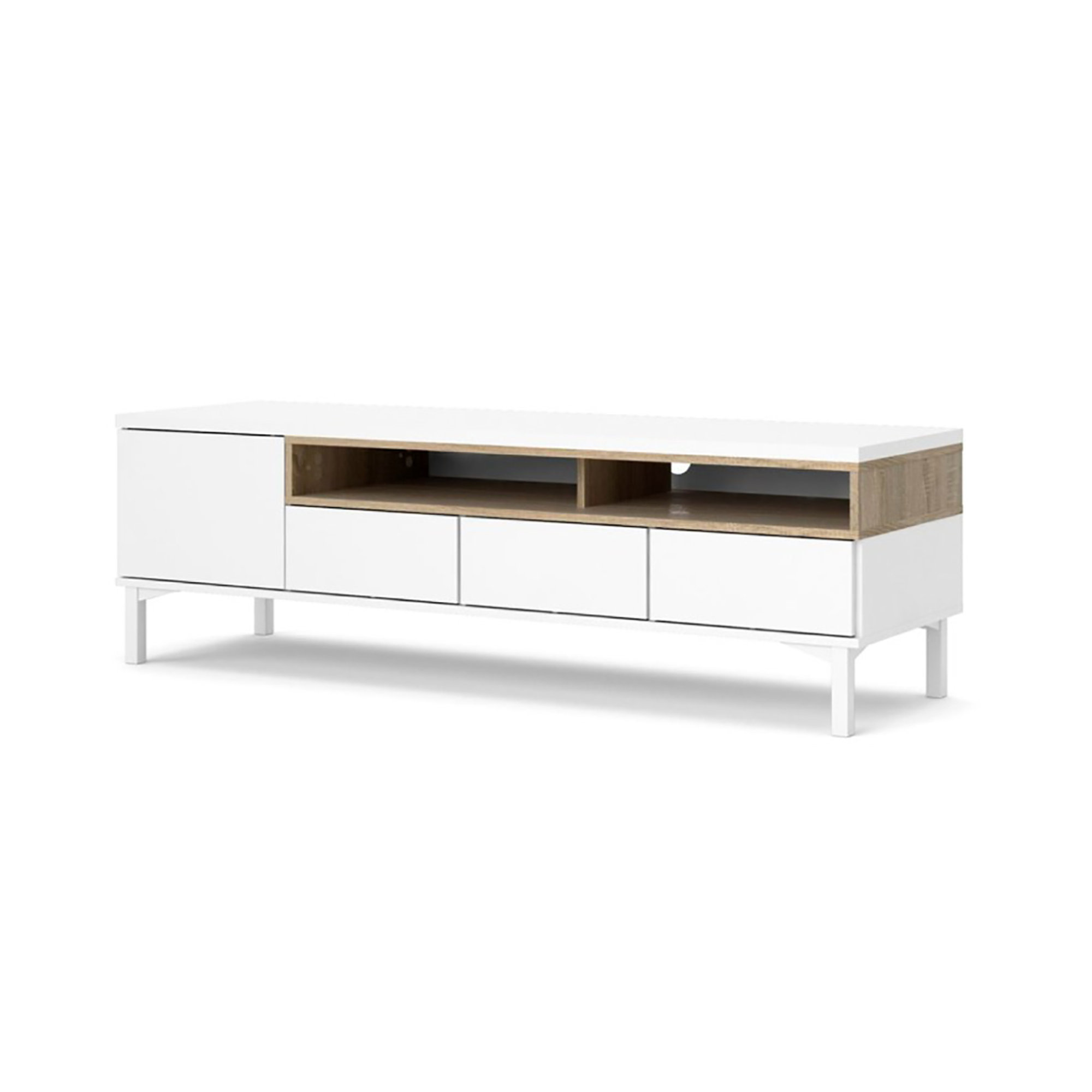 Mobile porta tv, bianco/naturale White House vista0