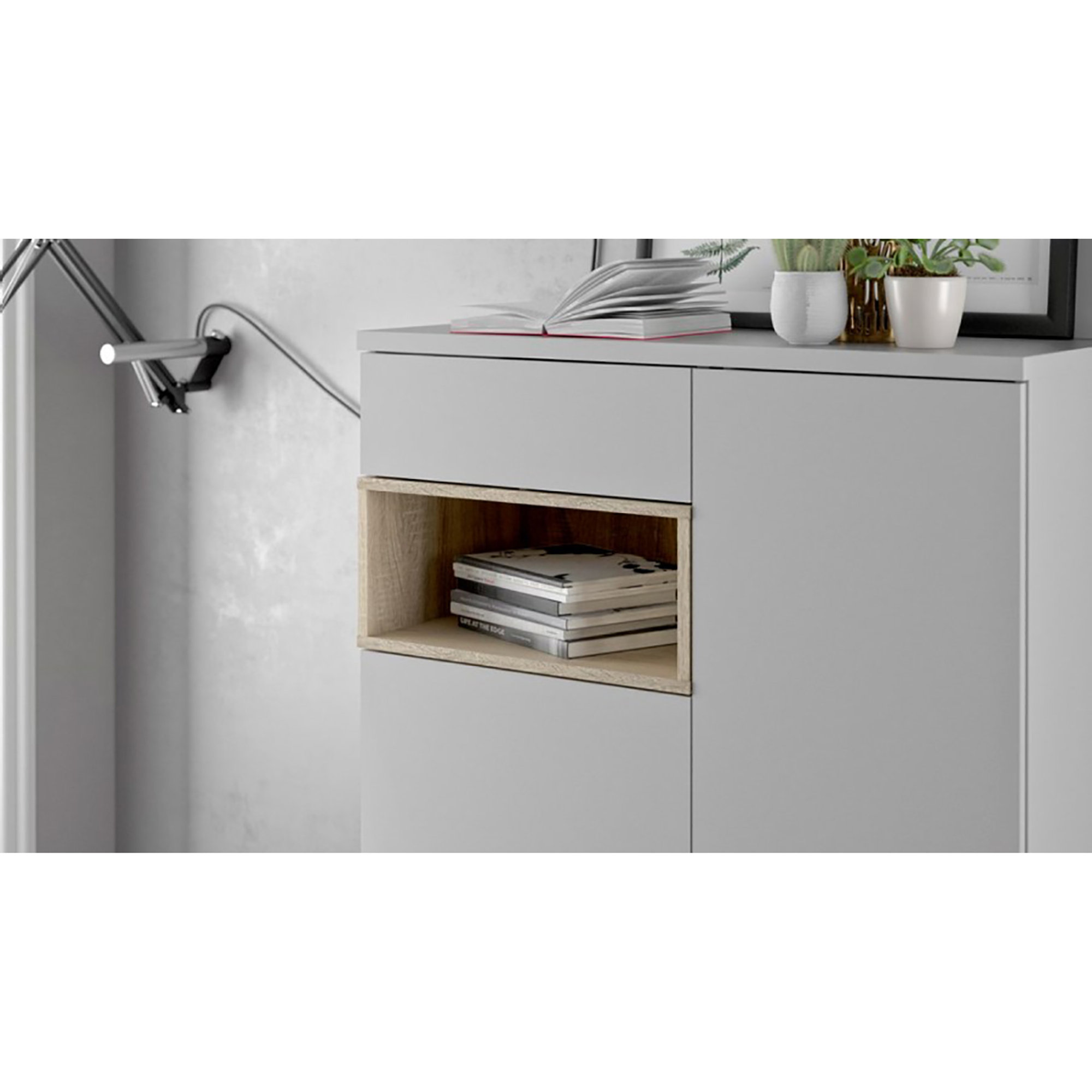 Credenza, bianco/marrone White House vista9
