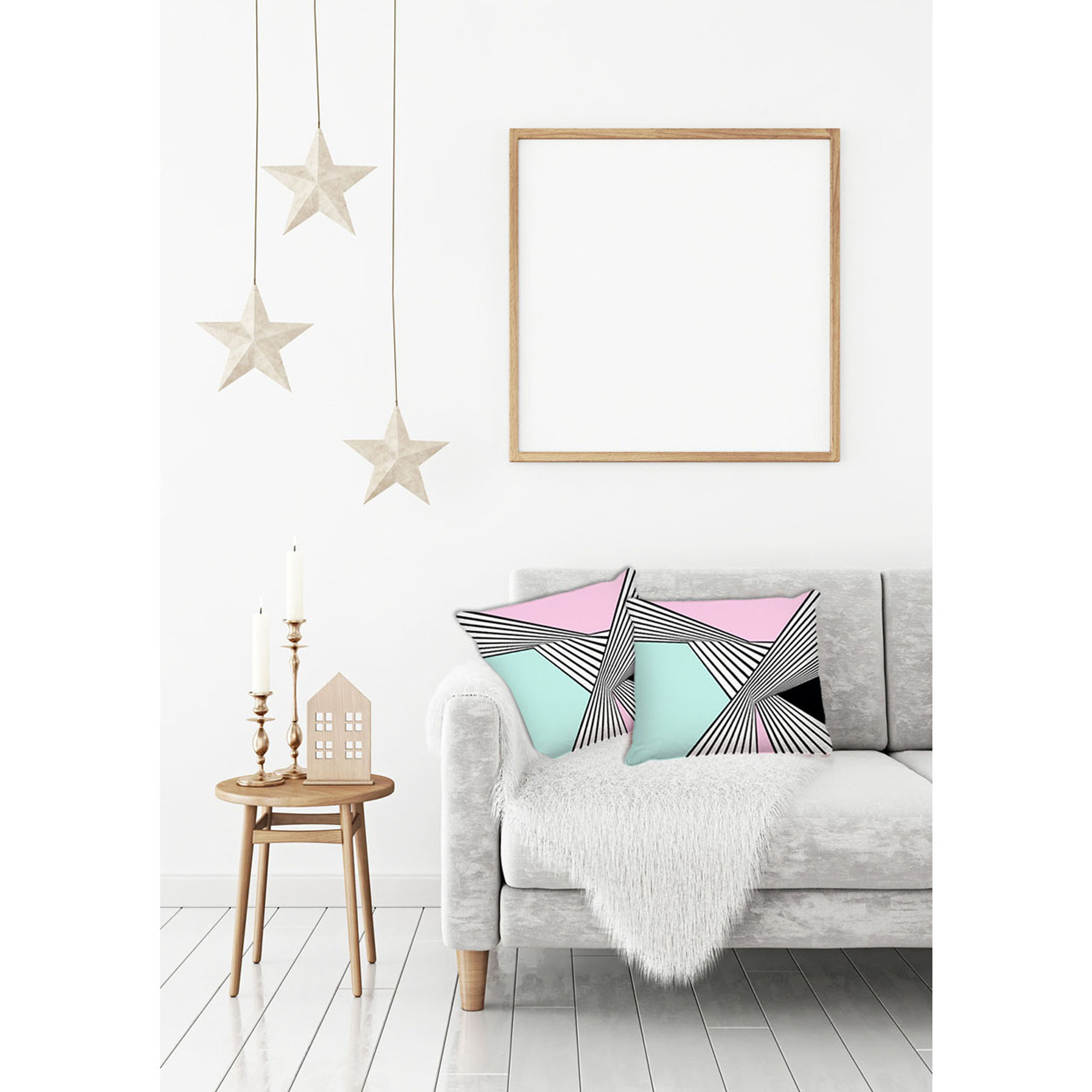 Cuscino con stampa digitale 40x40, multicolore White House vista2