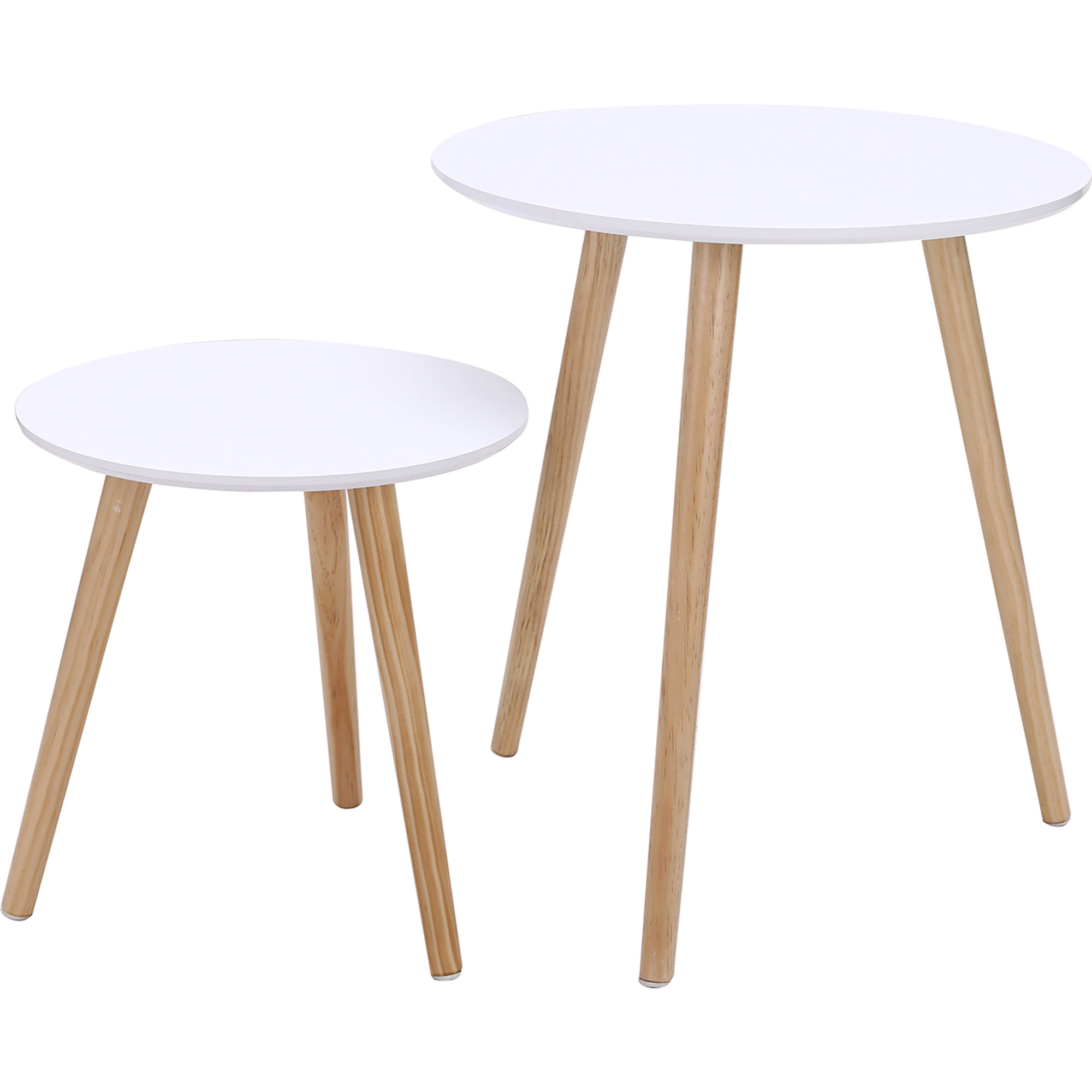 Set due tavolini, bianco/naturale White House vista1