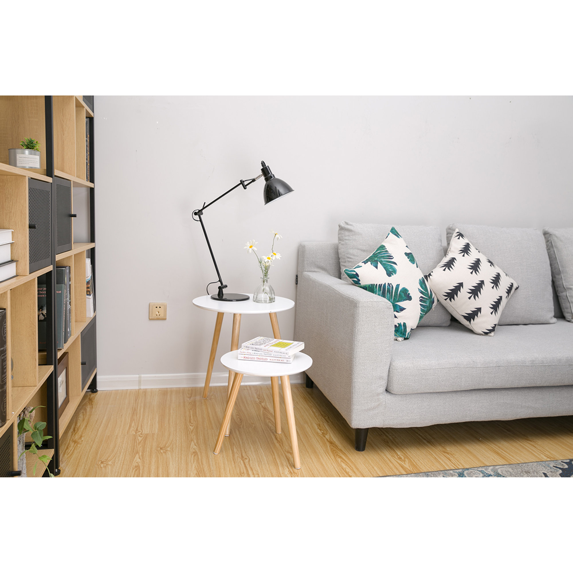 Set due tavolini, bianco/naturale White House vista6