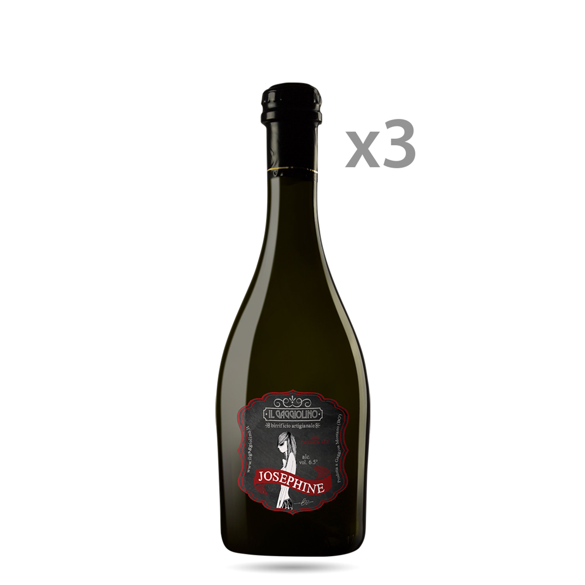 3 bottiglie da 0,5 lt - "JOSEPHINE" Belgian Strong Ale Il Gaggiolino vista0