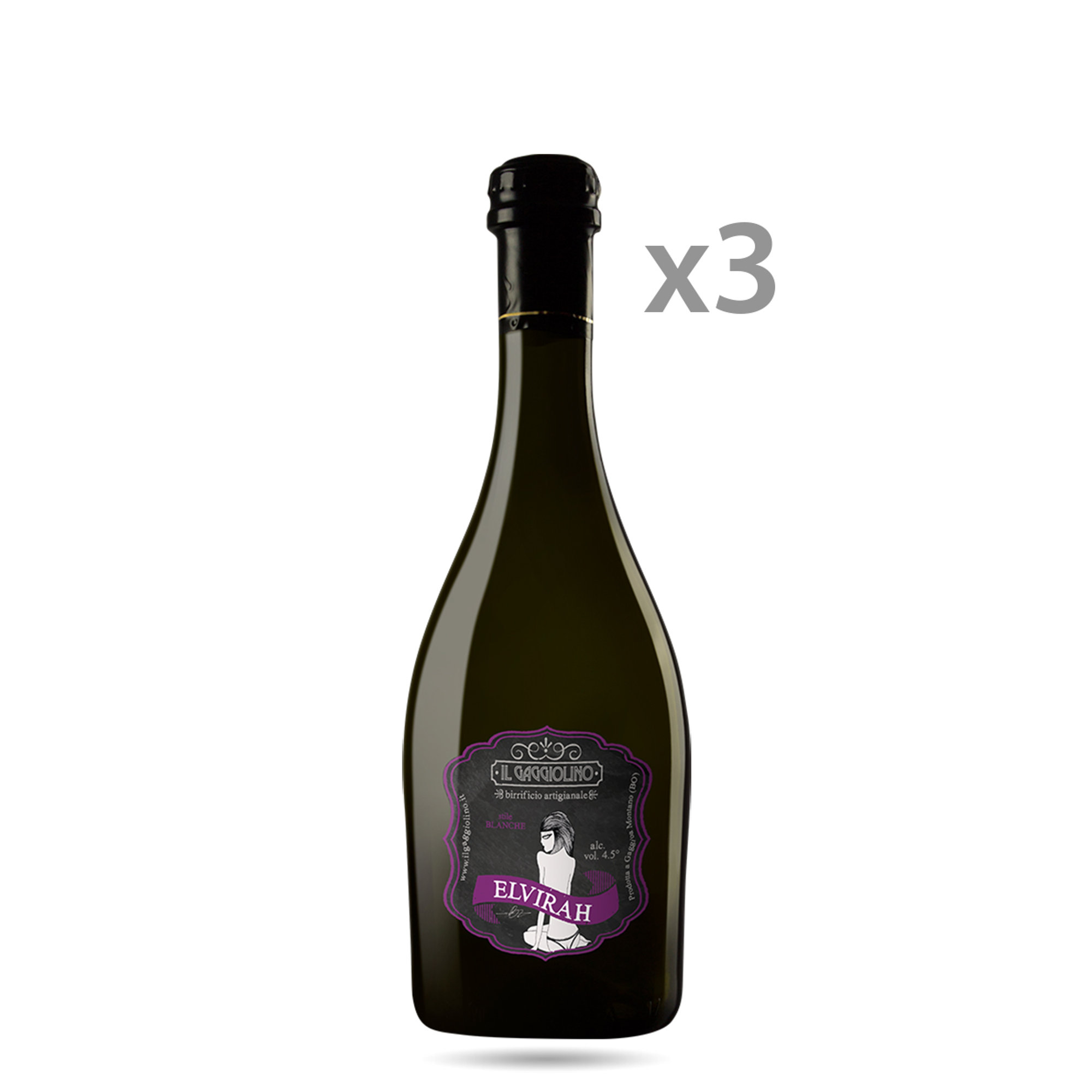 3 bottiglie da 0,5 lt - "ELVIRAH" Blanche Il Gaggiolino vista0