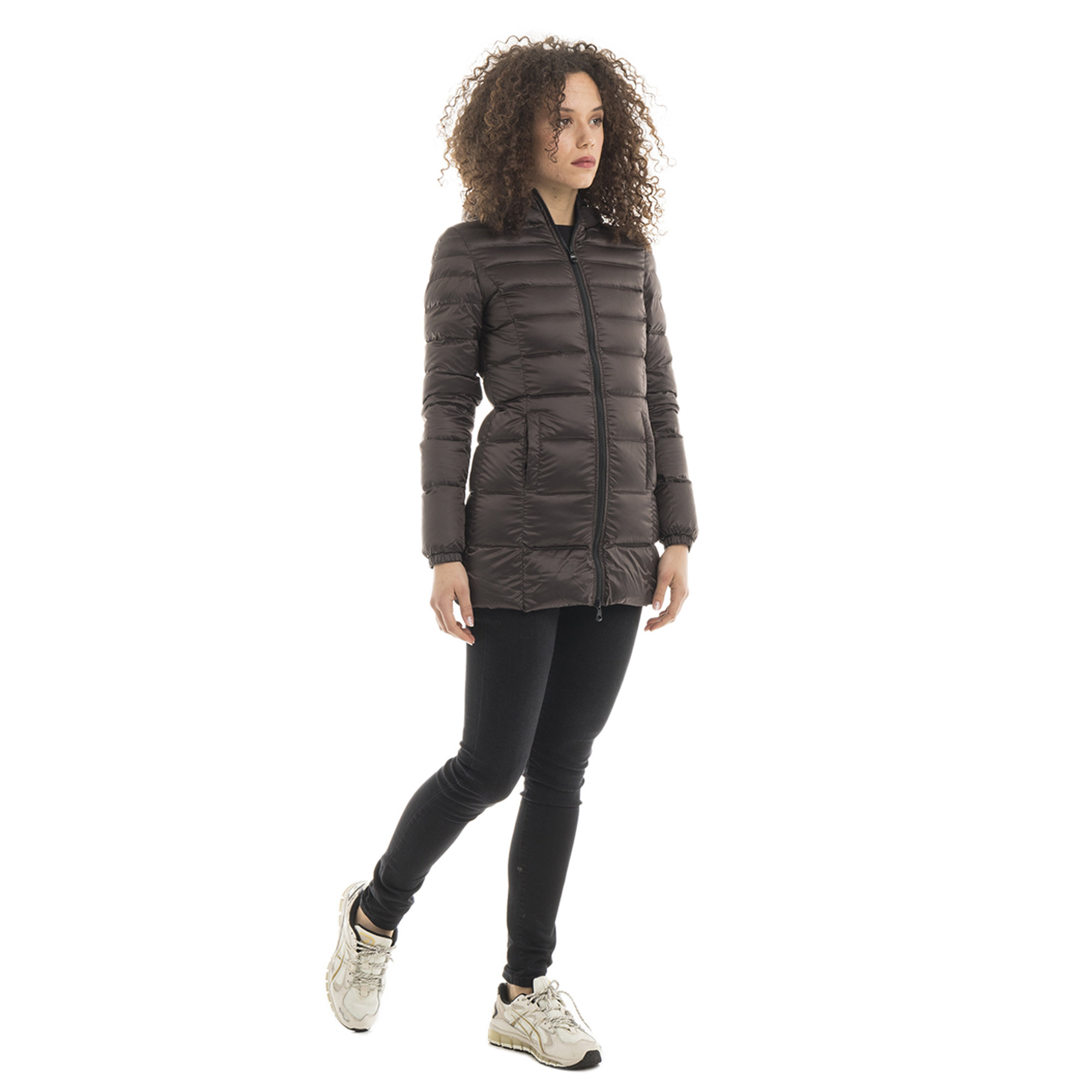 Piumino Long mead jacket con cappuccio, marrone Refrigiwear vista2