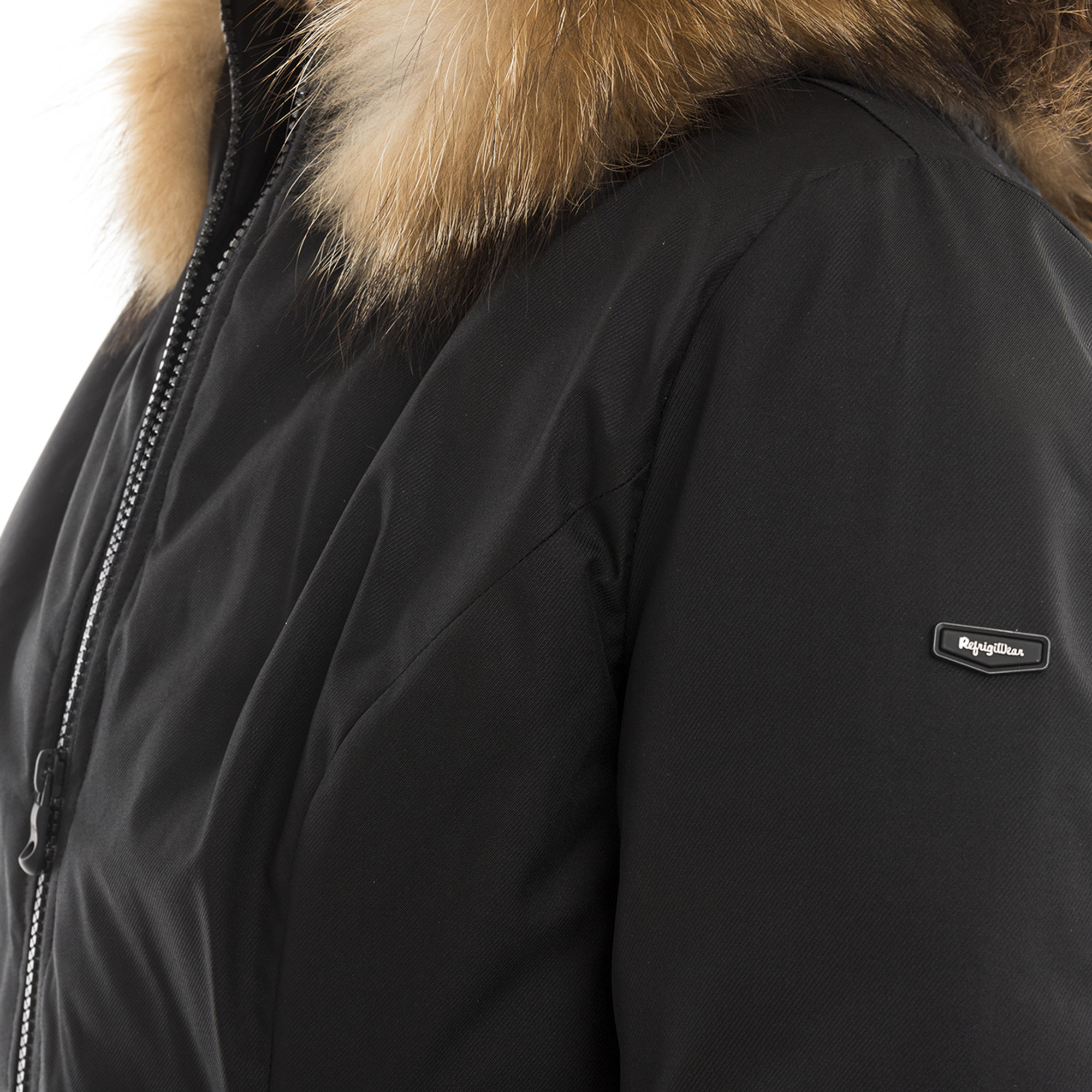 Giubbotto con cappuccio Wool Refined Jacket, nero Refrigiwear vista3