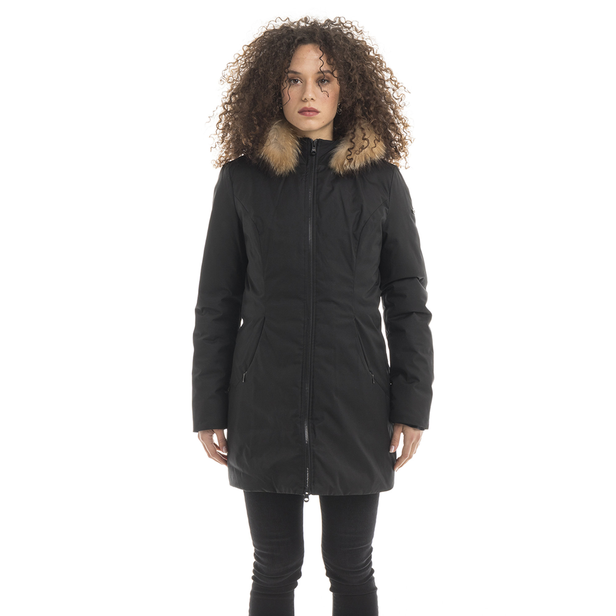Giubbotto con cappuccio Wool Refined Jacket, nero Refrigiwear vista0