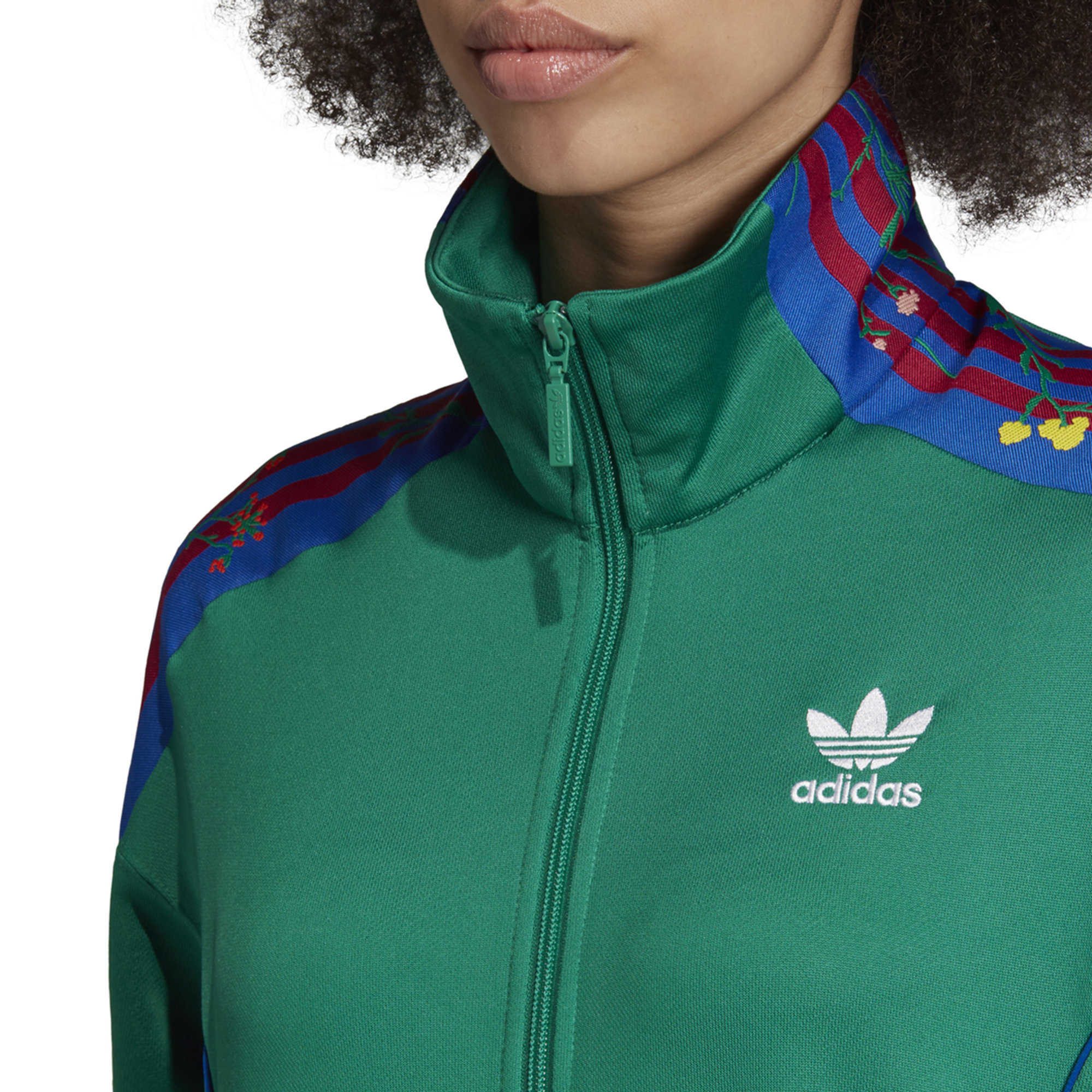 Giacca Track Floral Adidas verde ADIDAS vista5