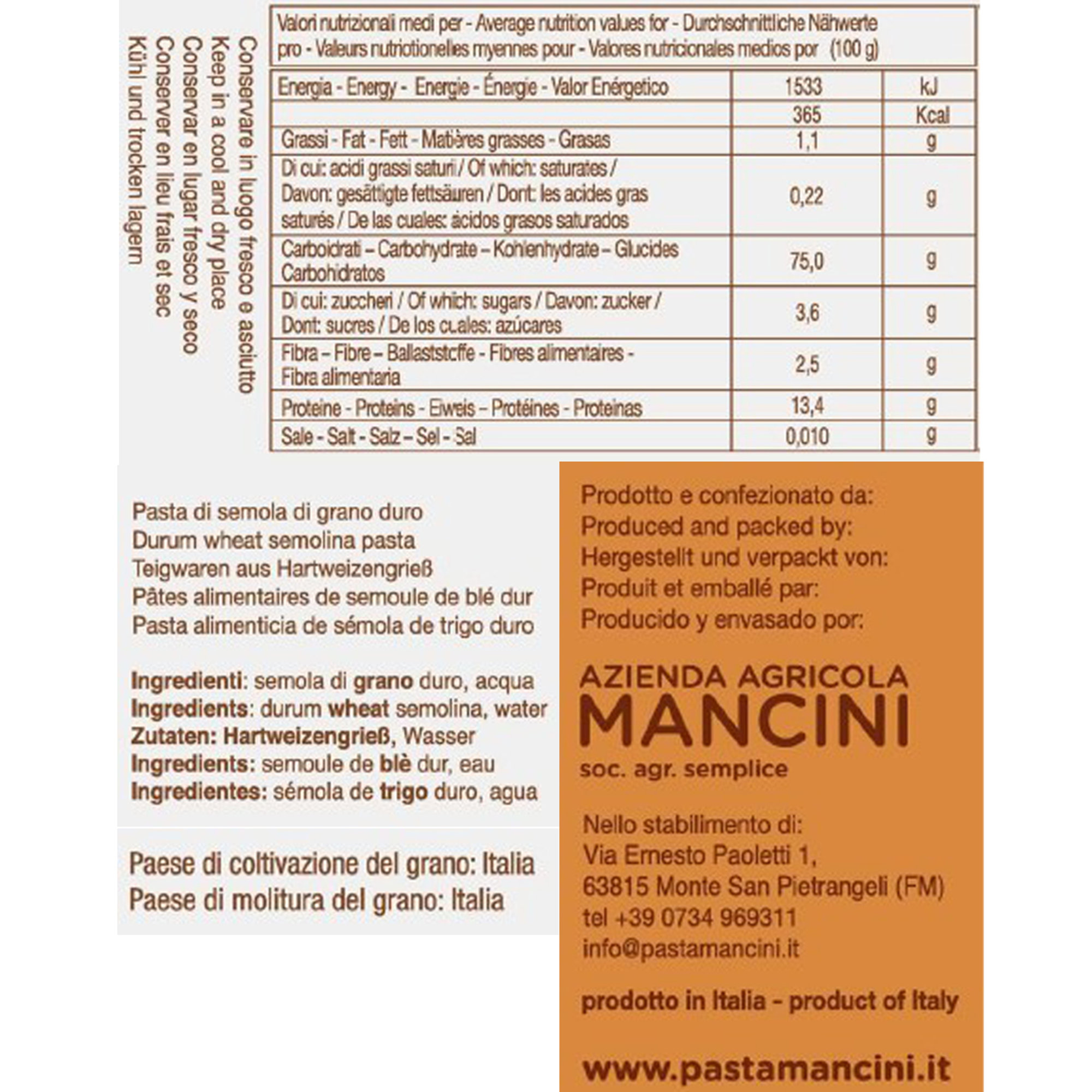 6 pacchetti - Tuffoli 1 kg conf. storiche Pasta Mancini vista1