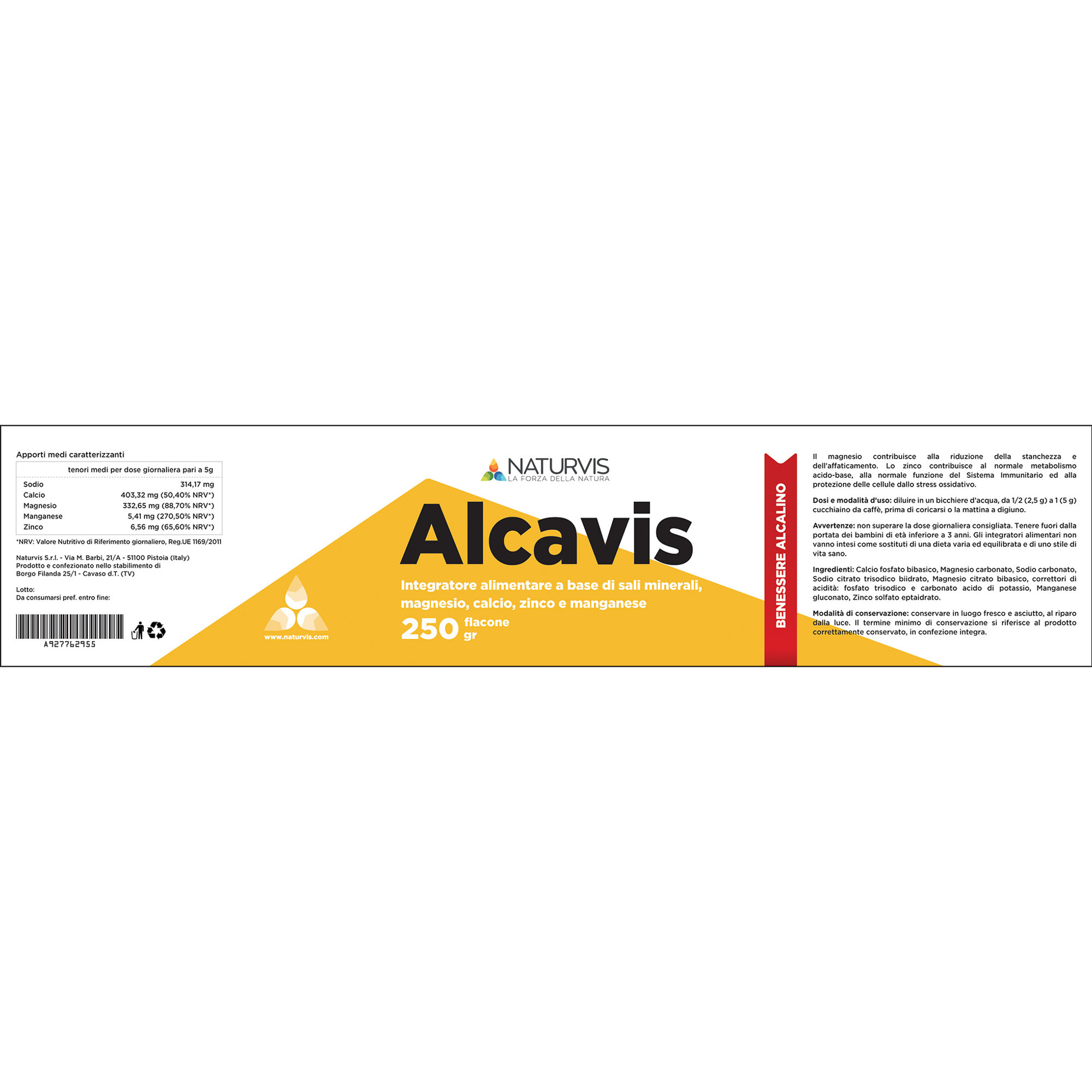 2 confezioni  - Alcavis polvere 250 gr Naturvis vista1
