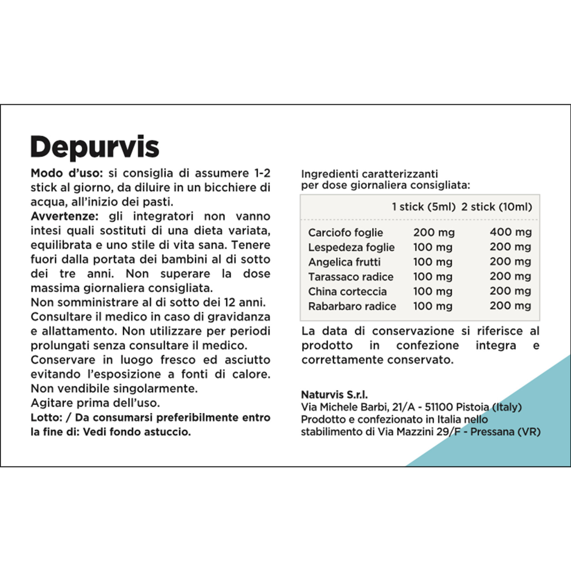 2 confezioni - 20 flaconcini bevibili Depurvis Naturvis vista1