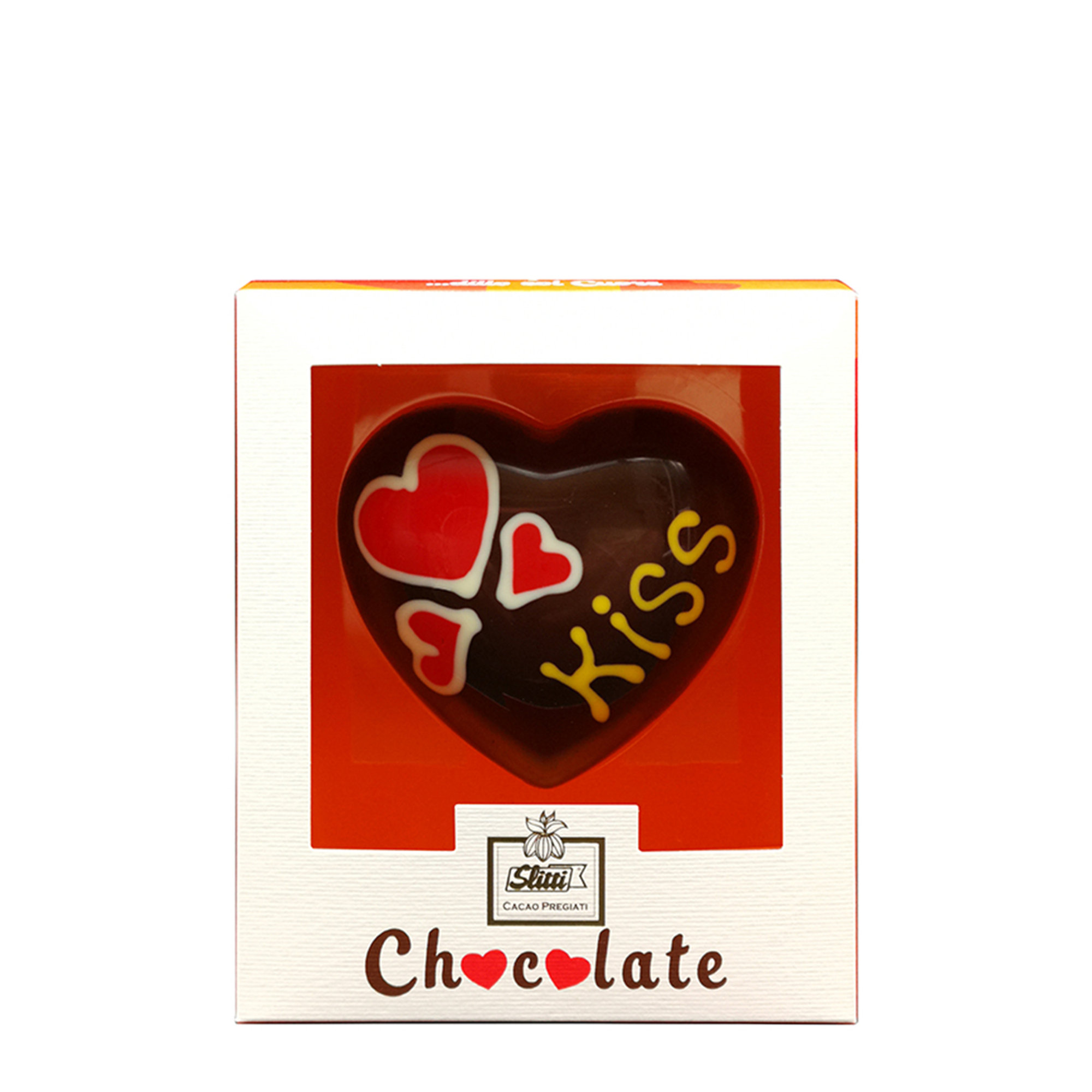 8 corazones de chocolate «Dilo con el corazón» 80 gr Slitti vista1
