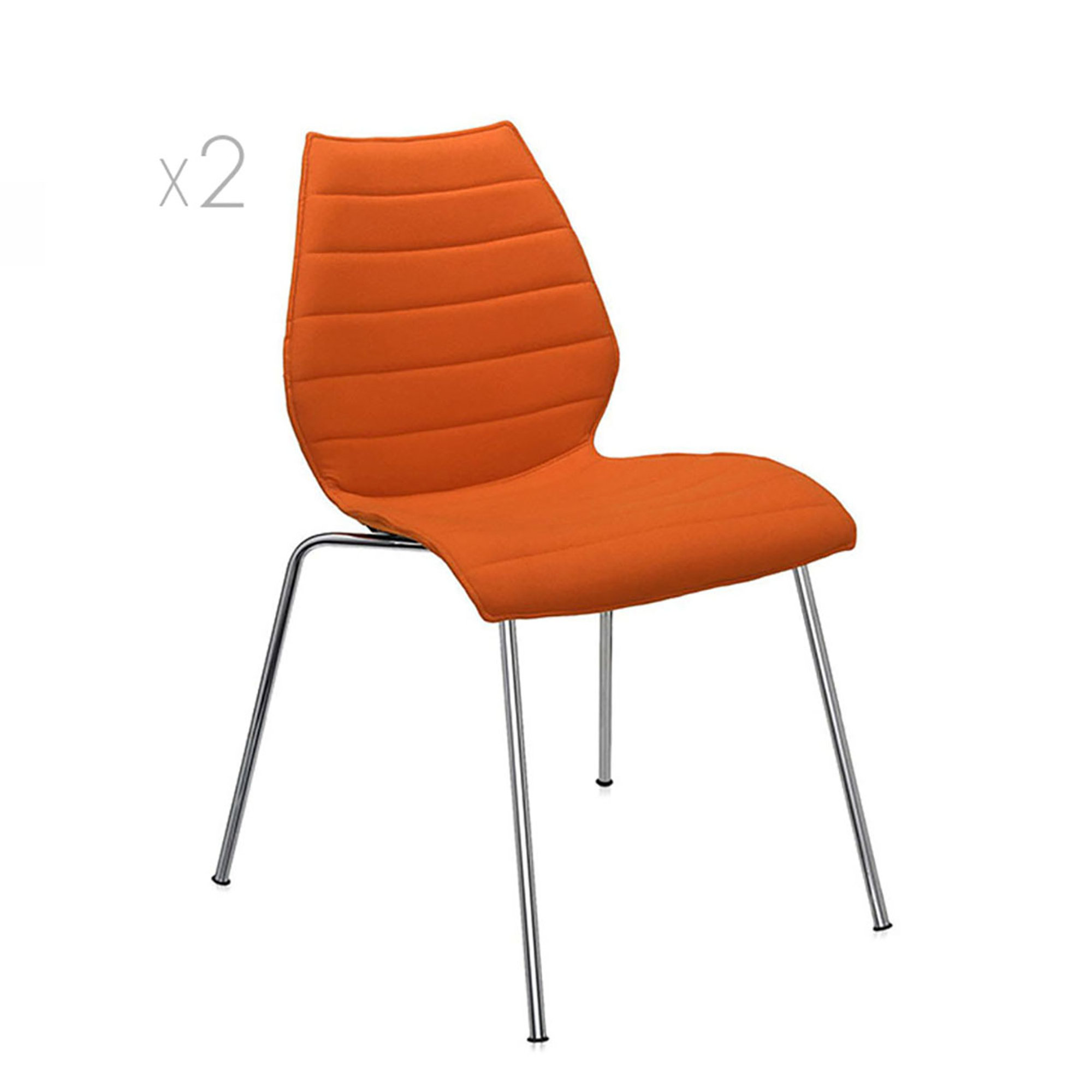Juego de 2 sillas Maui Soft Trevira, color naranja Kartell Design vista0
