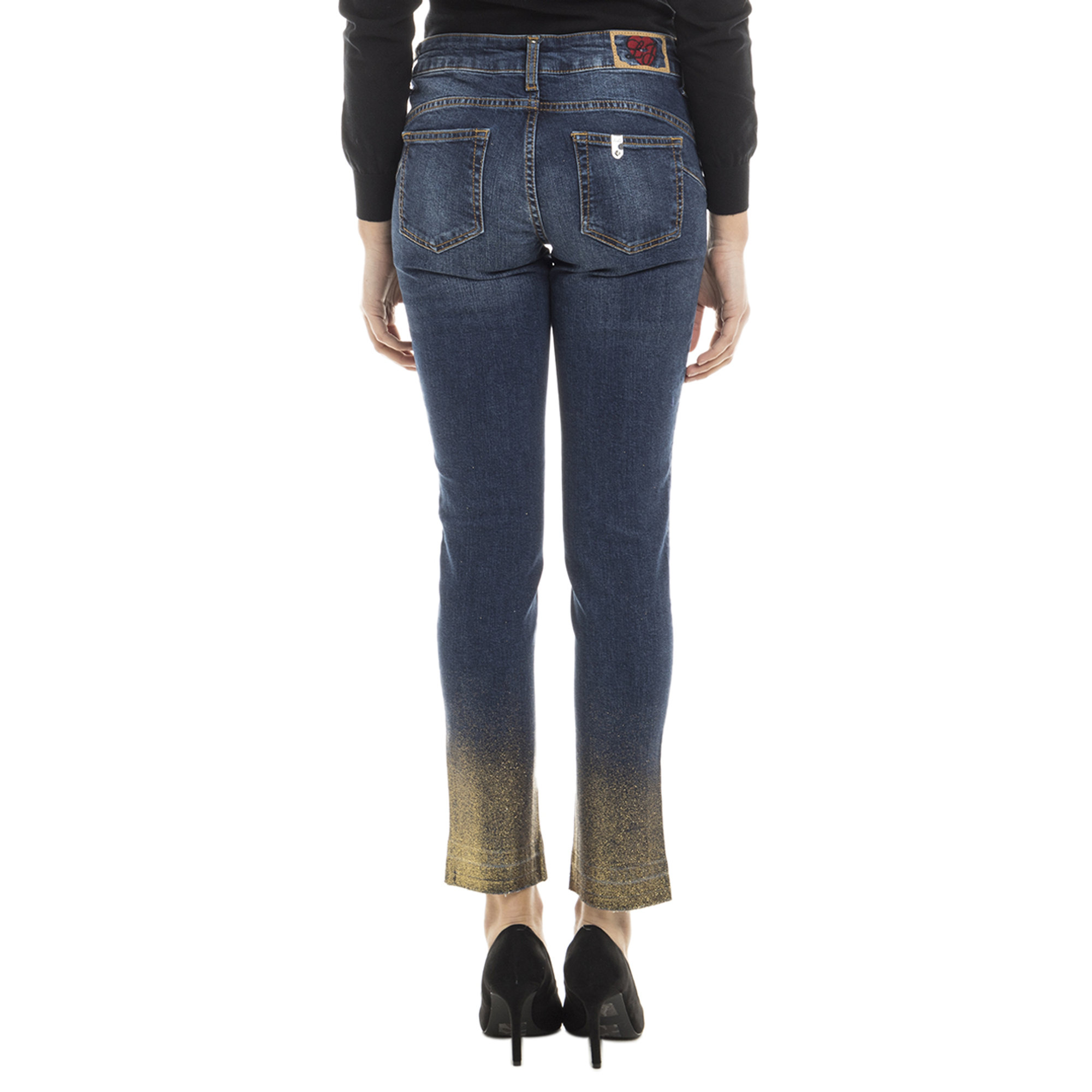 Jeans con glitter oro al fondo Liu Jo vista2