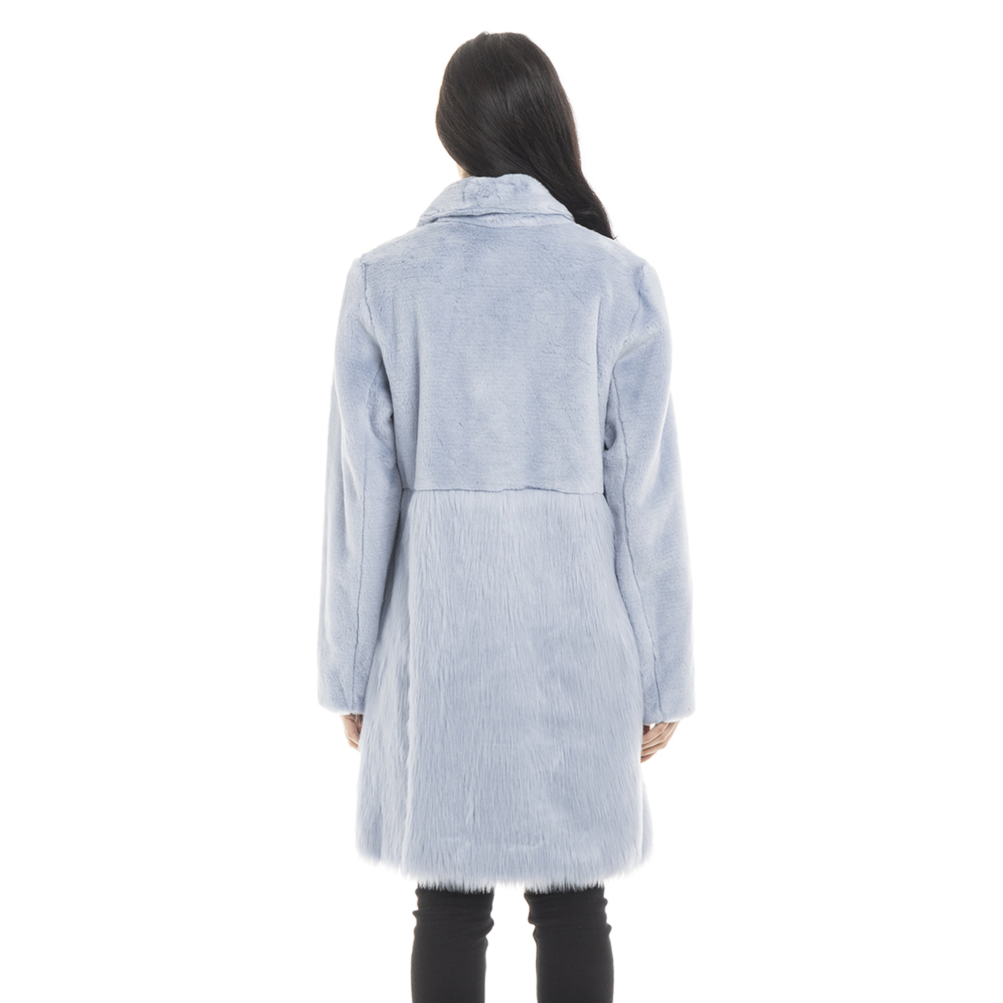 Cappotto in ecopelliccia azzurro Liu Jo vista2