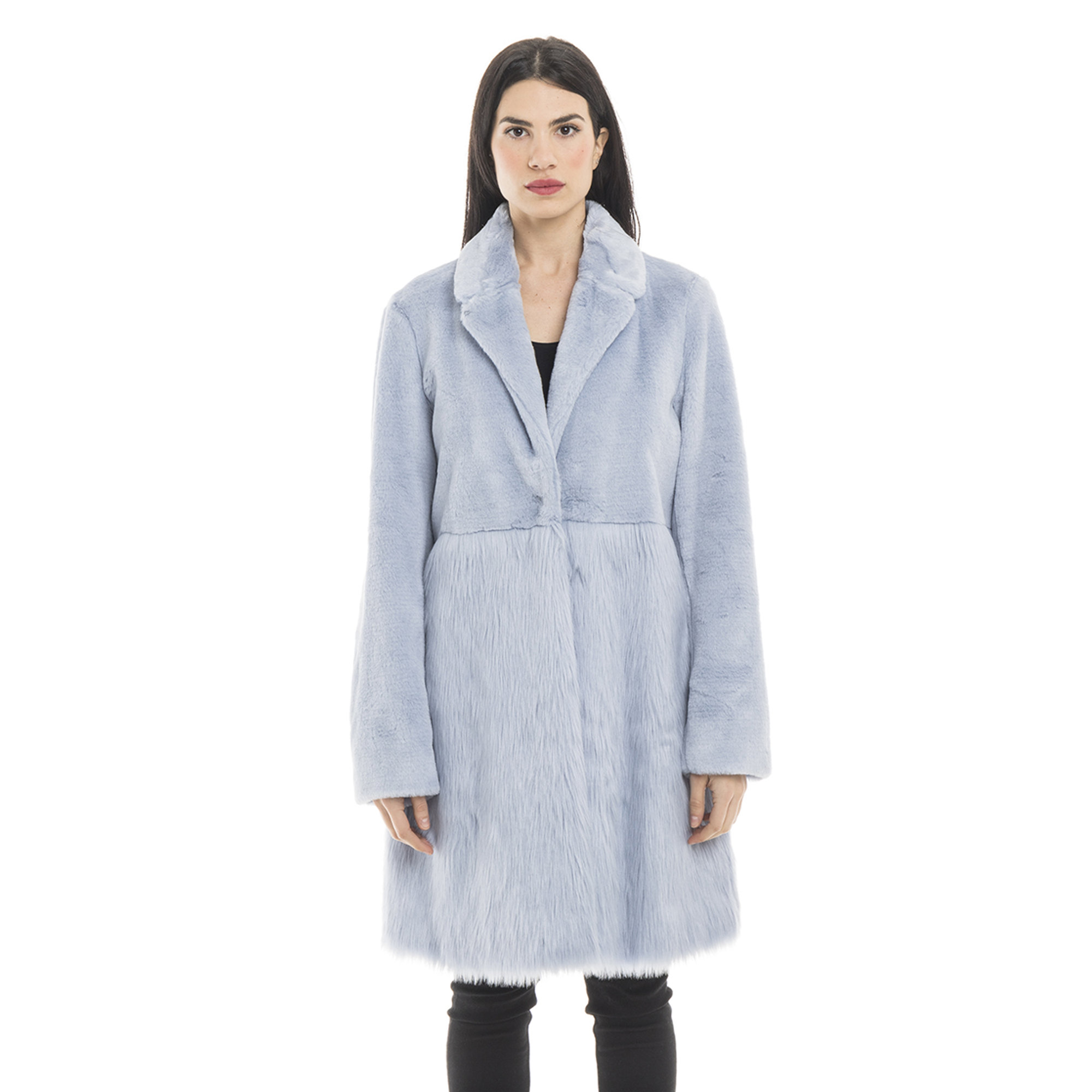 Cappotto in ecopelliccia azzurro Liu Jo vista0