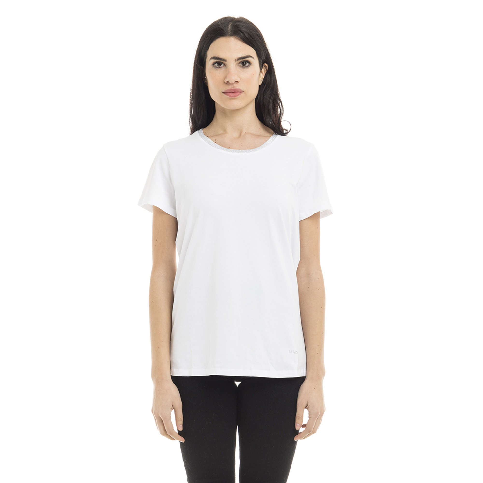 T-shirt in jersey bianca Liu Jo vista0