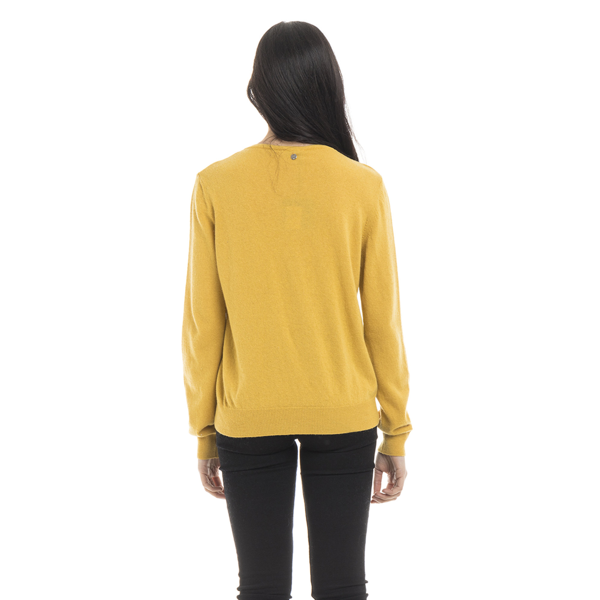 Cardigan con perle giallo ocra Liu Jo vista2
